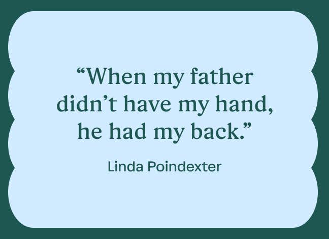 quote saying 'when my father didn't have my hand, he had my back' 
