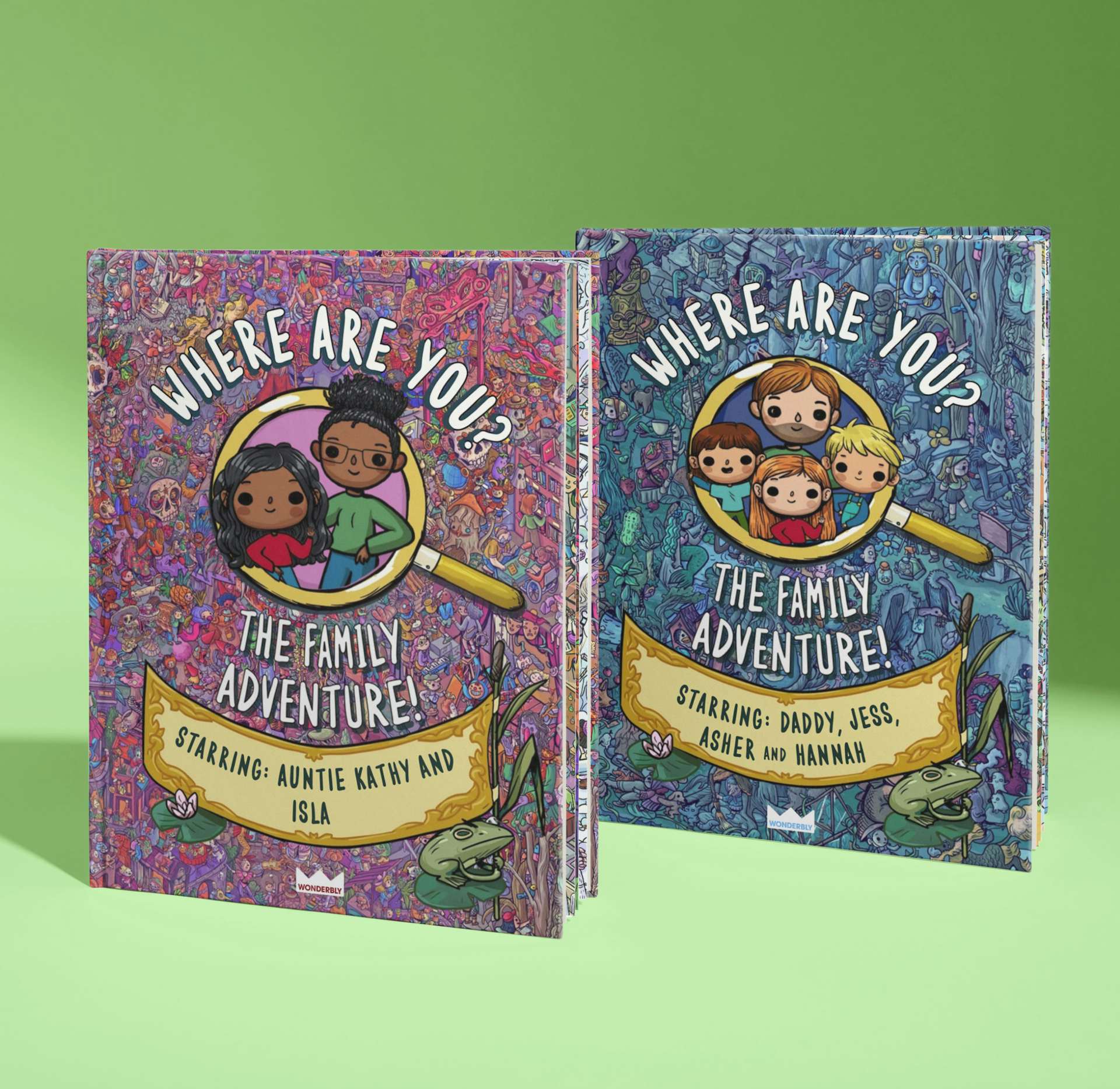 two front covers of way4 family adventure book