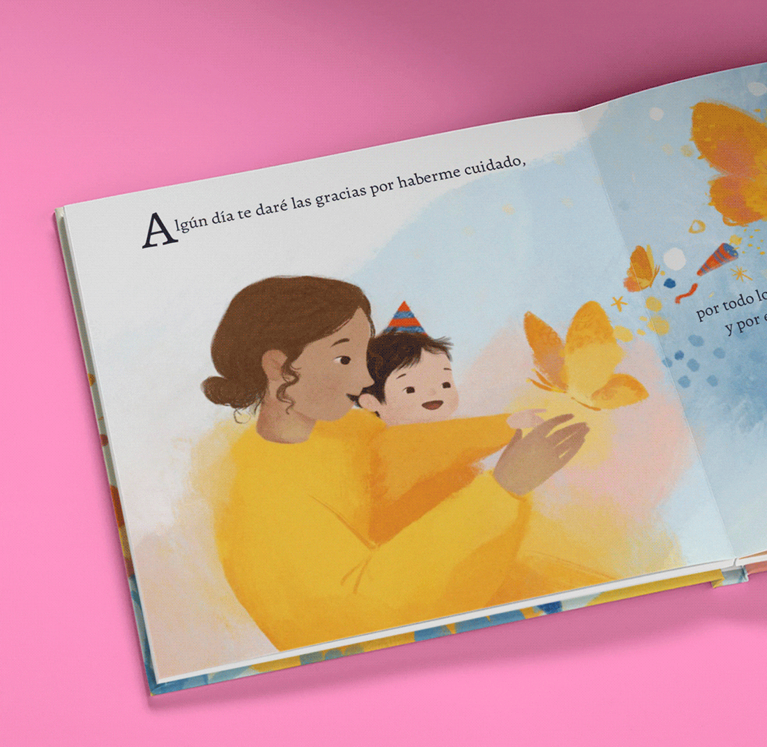 GIF de las páginas personalizadas de un libro