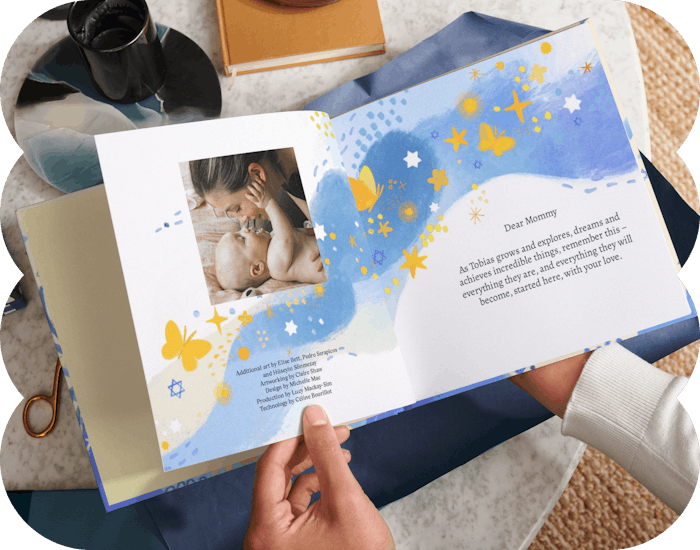 a page inside the personalised book