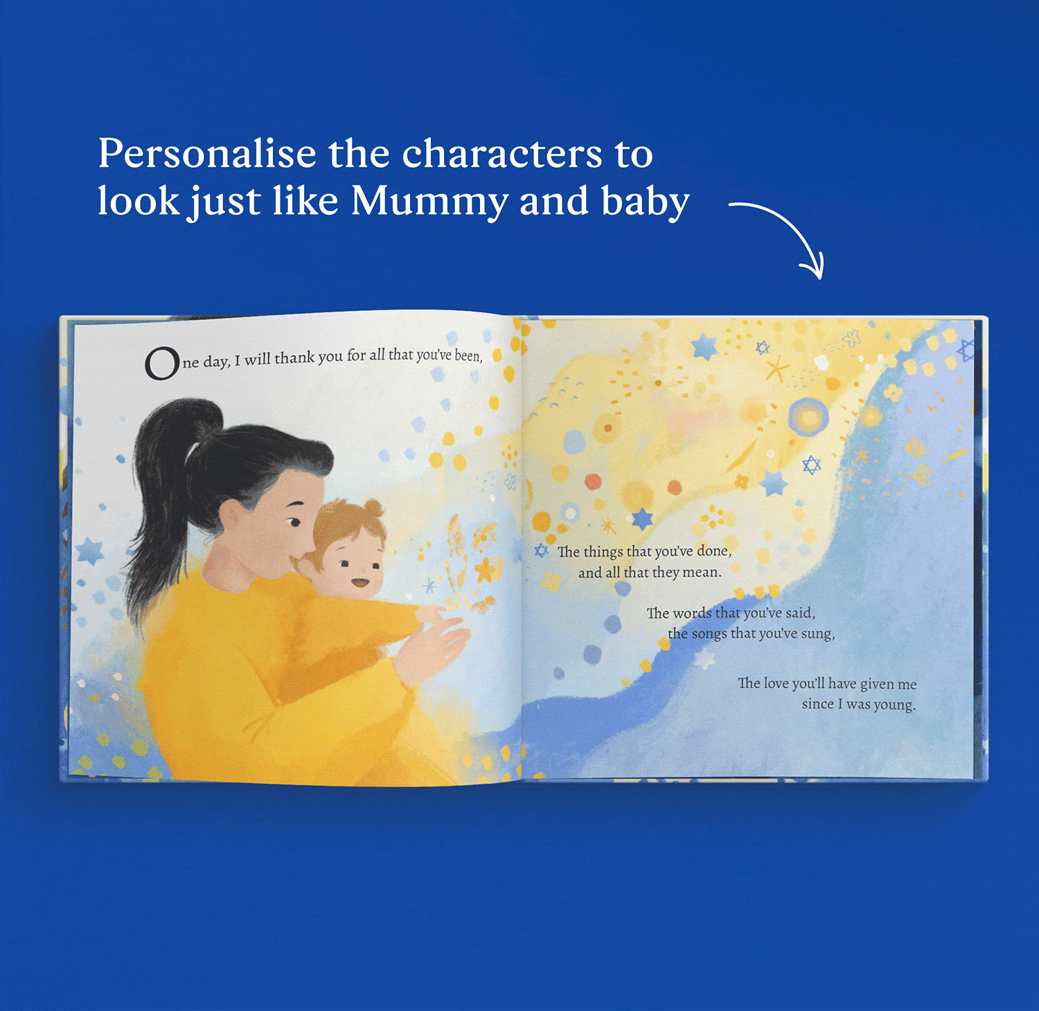 GIF showing pages inside the personalised book