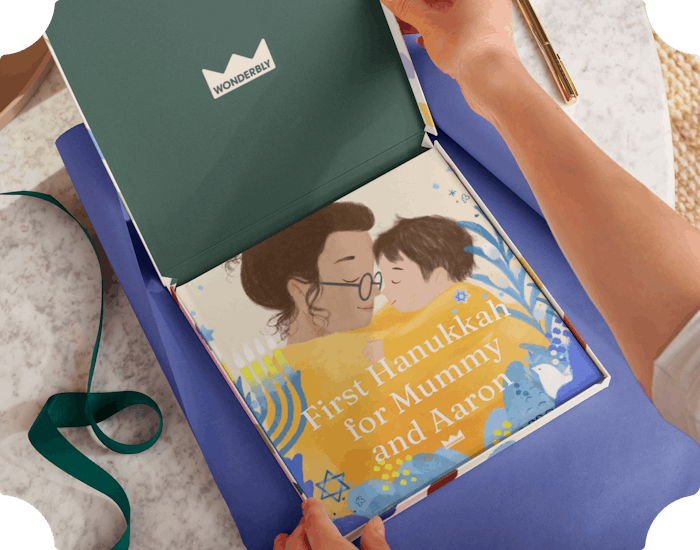 personalised book in a giftwrap box