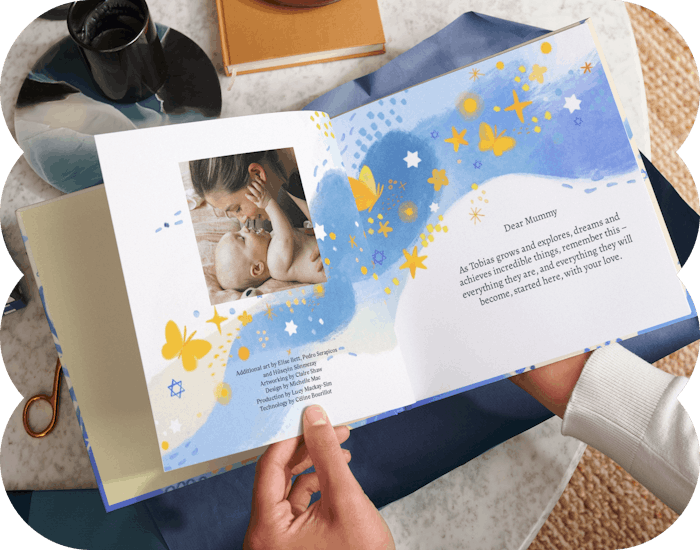 a page inside the personalised book