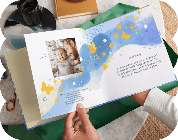 a page inside the personalised book