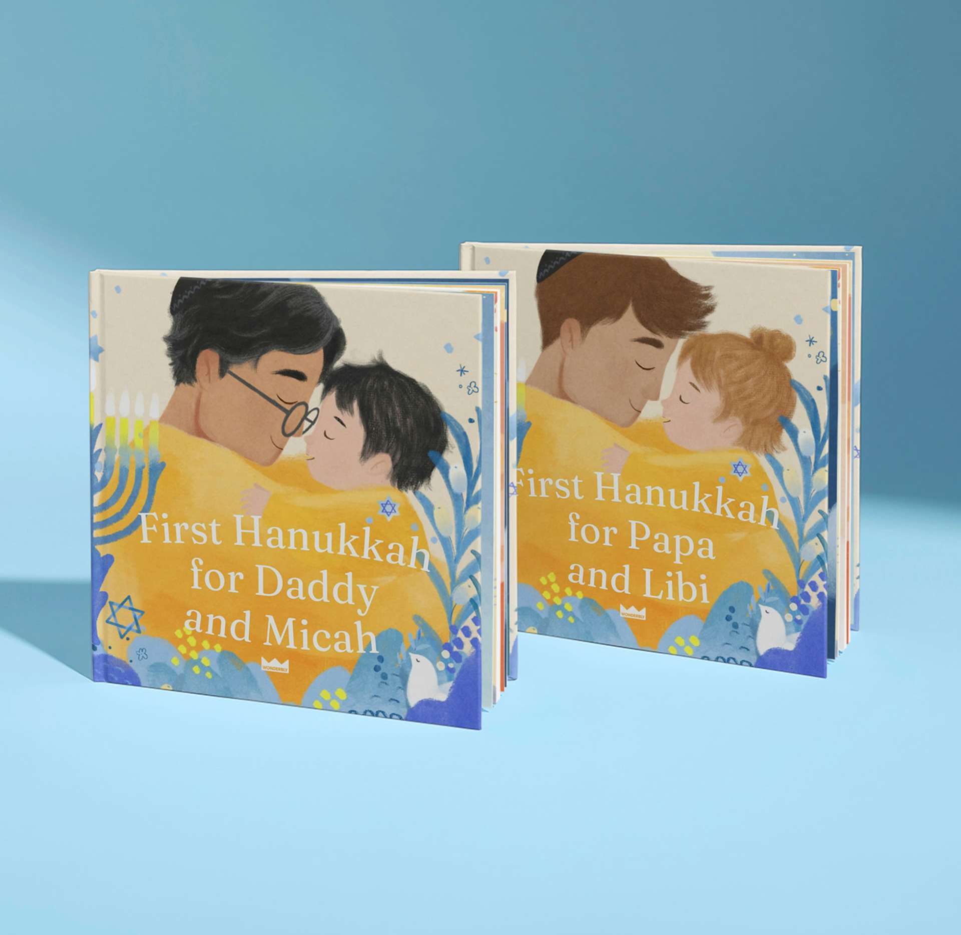 two personalised book covers