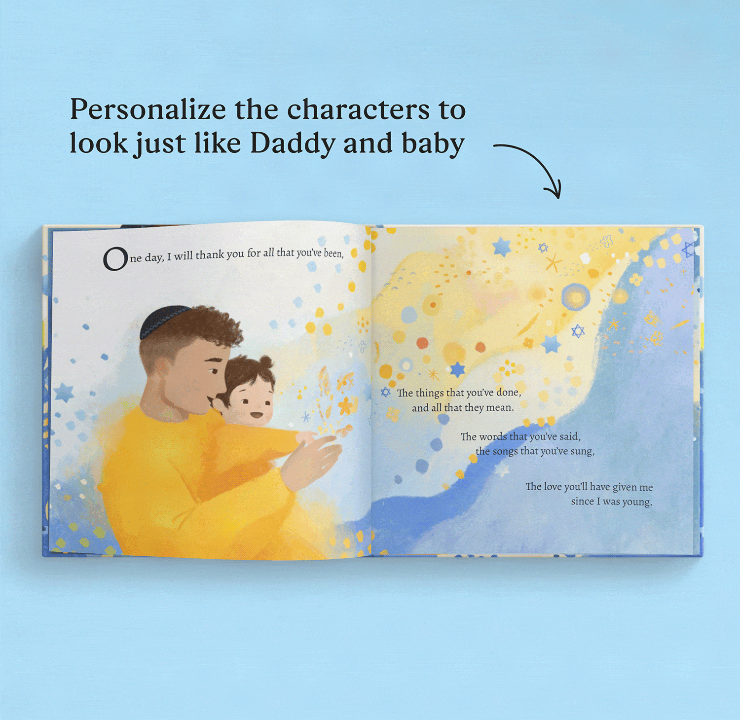 GIF showing pages inside the personalised book