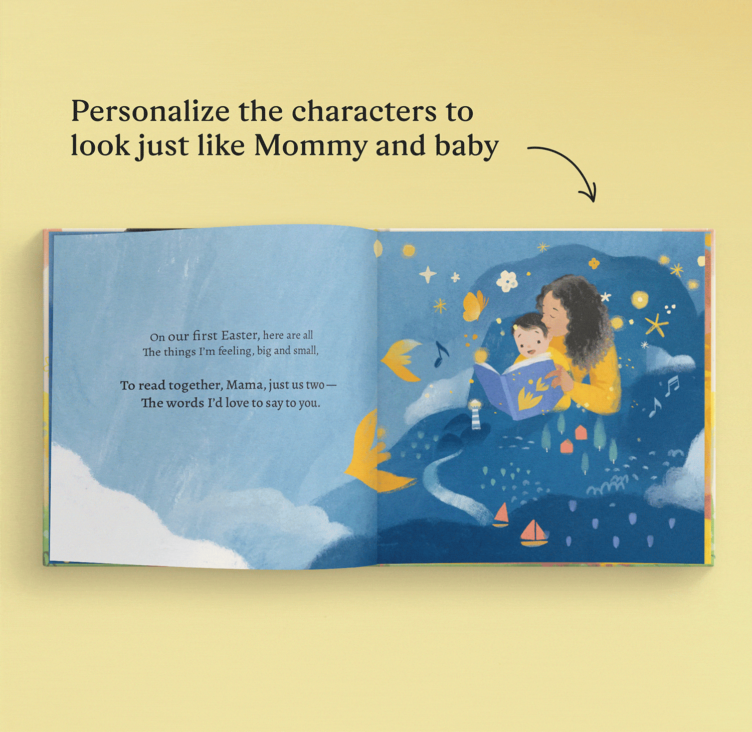 GIF showing pages inside the personalised book