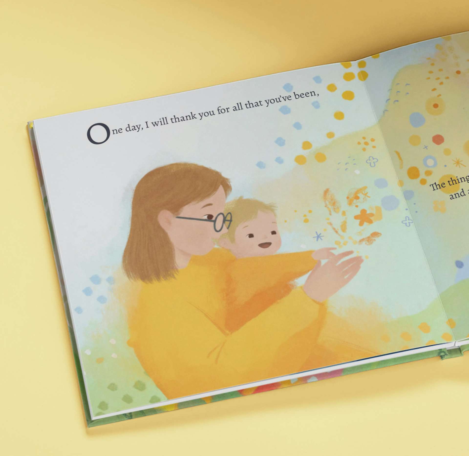a page inside the personalised book