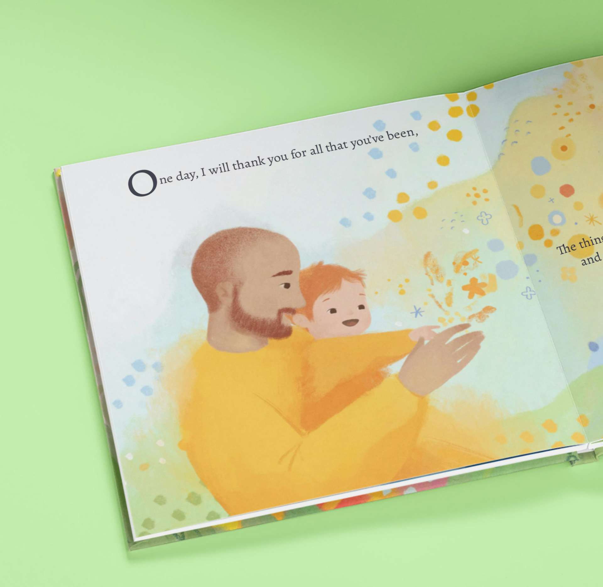 a page inside the personalised book