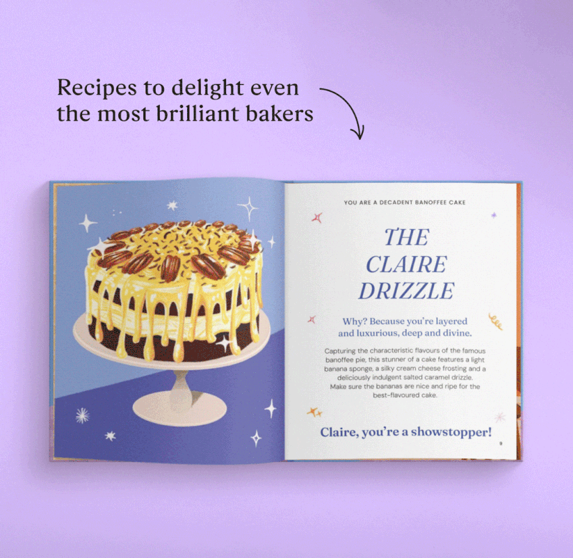 GIF showing pages inside the personalised book