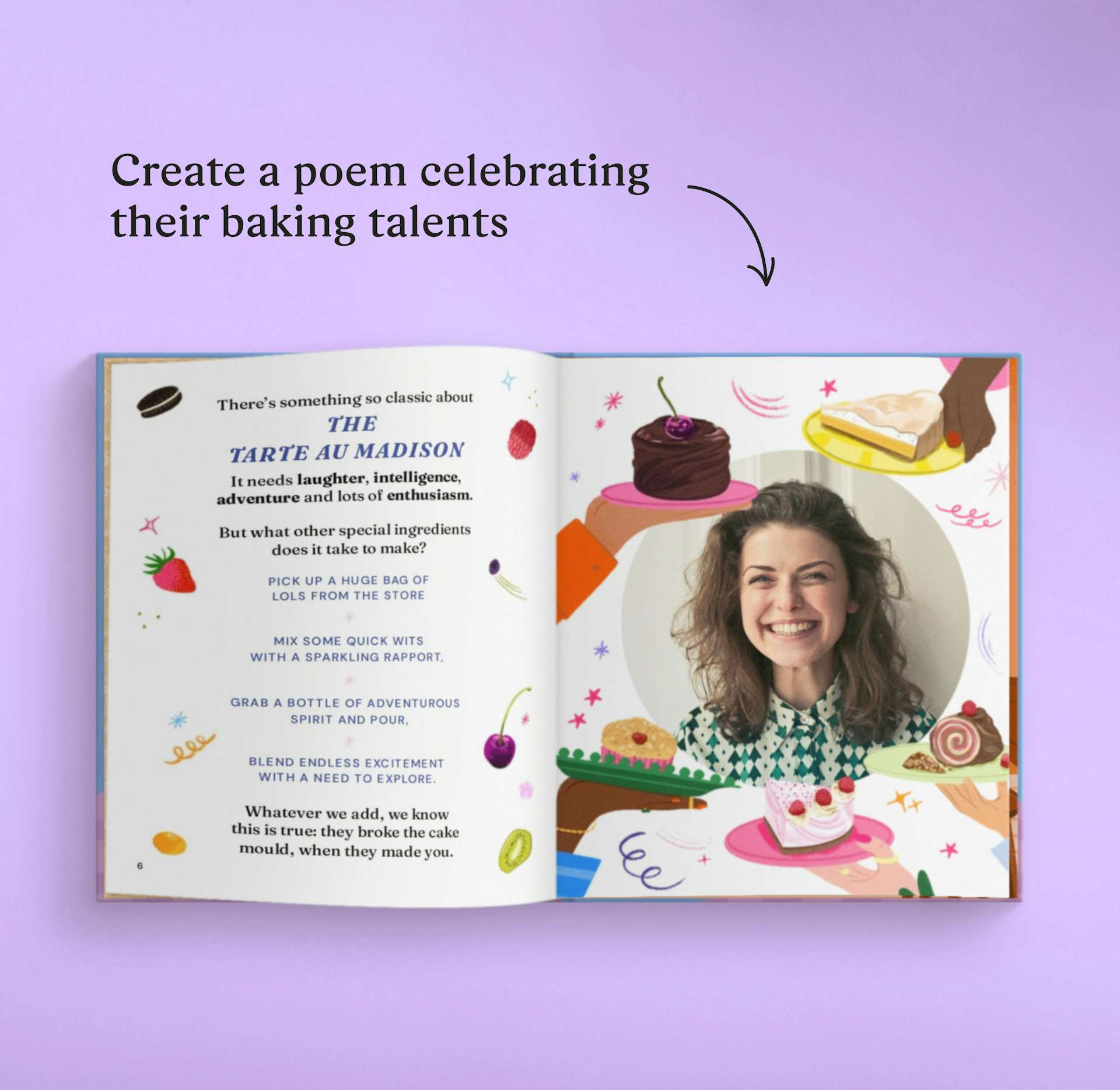 a page inside the personalised book