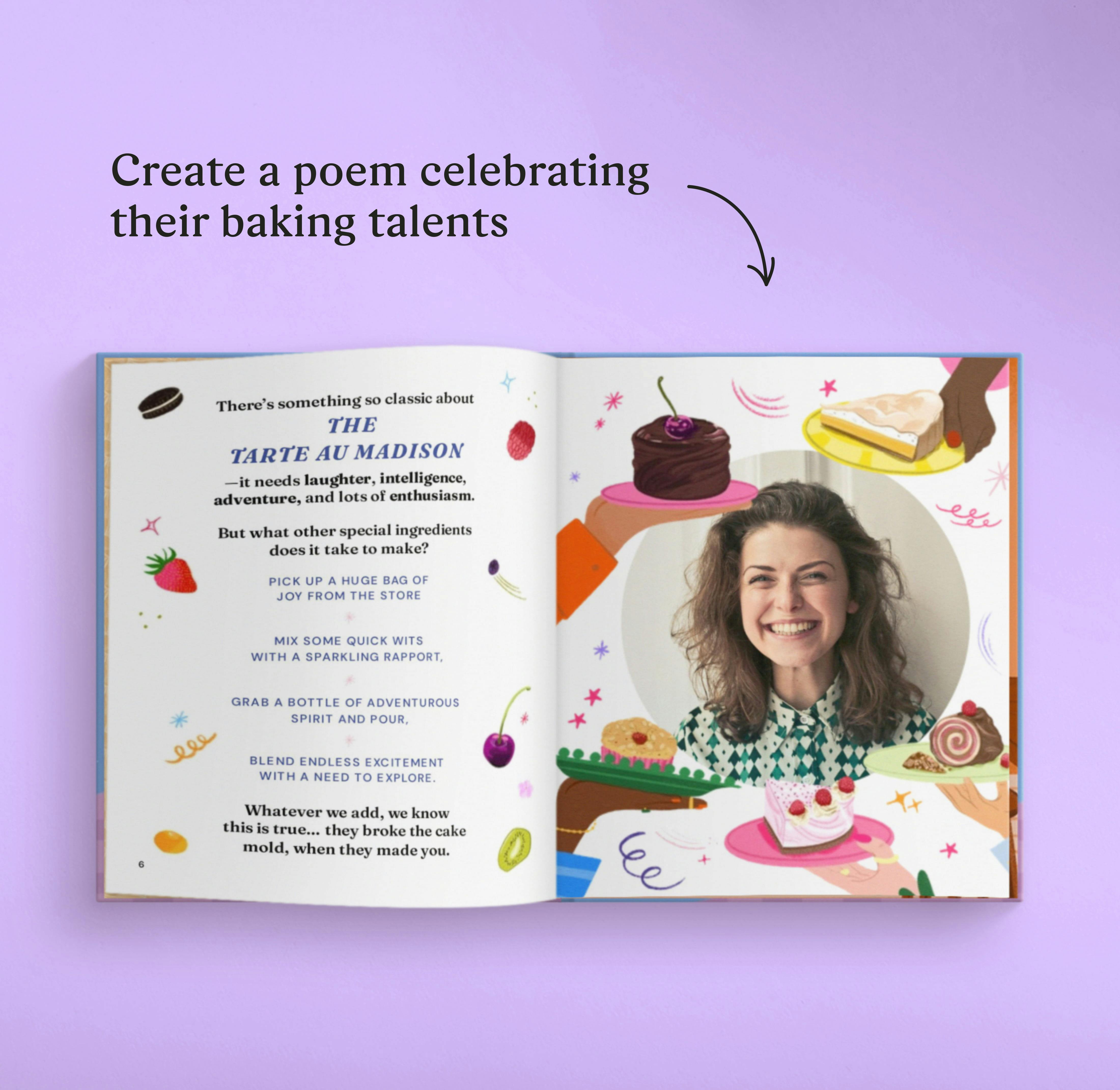 a page inside the personalised book
