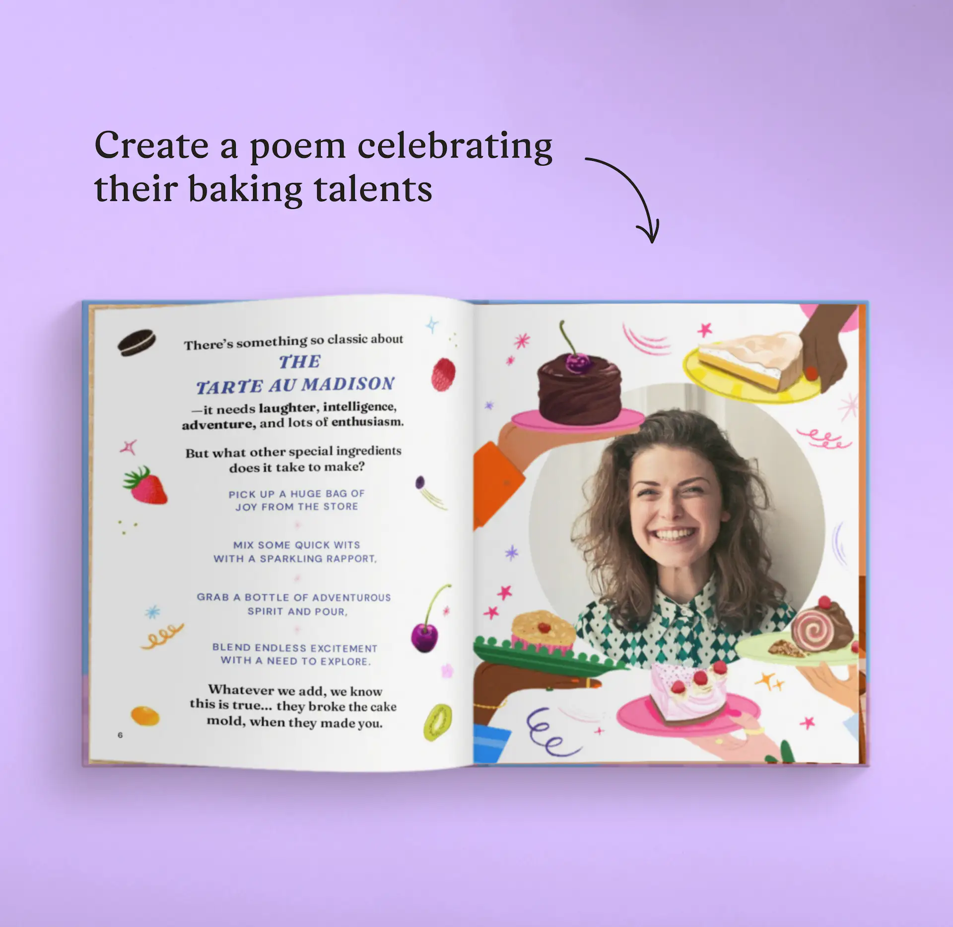 a page inside the personalised book
