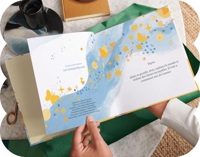 Une page intérieure du livre personnalisé