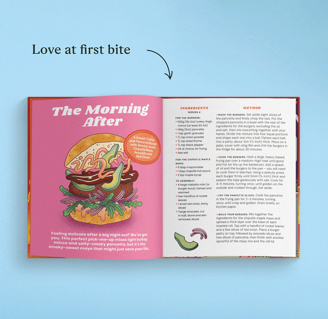 GIF showing pages inside the personalised book