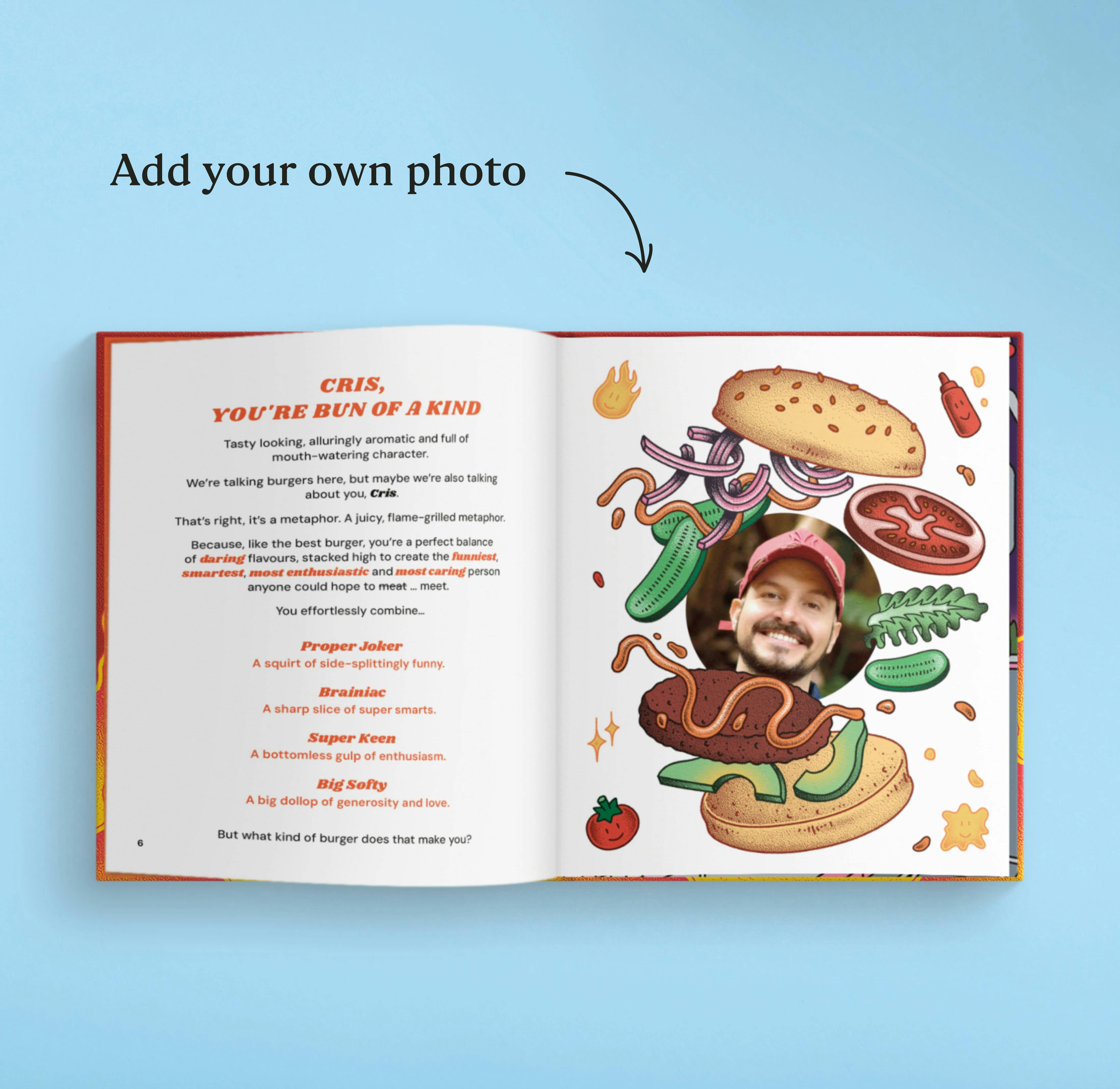 a page inside the personalised book