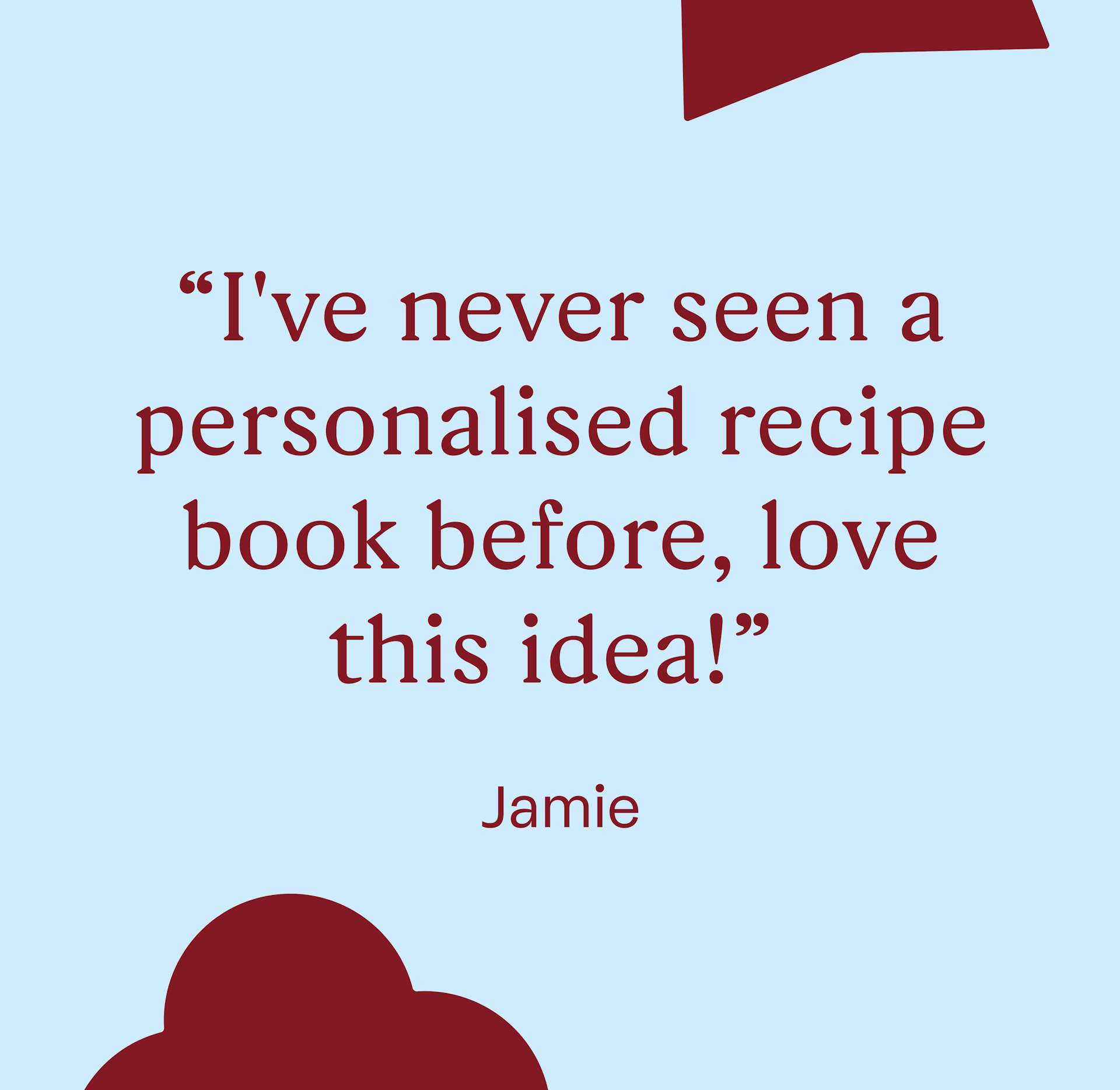 testimonial for personalised burger book