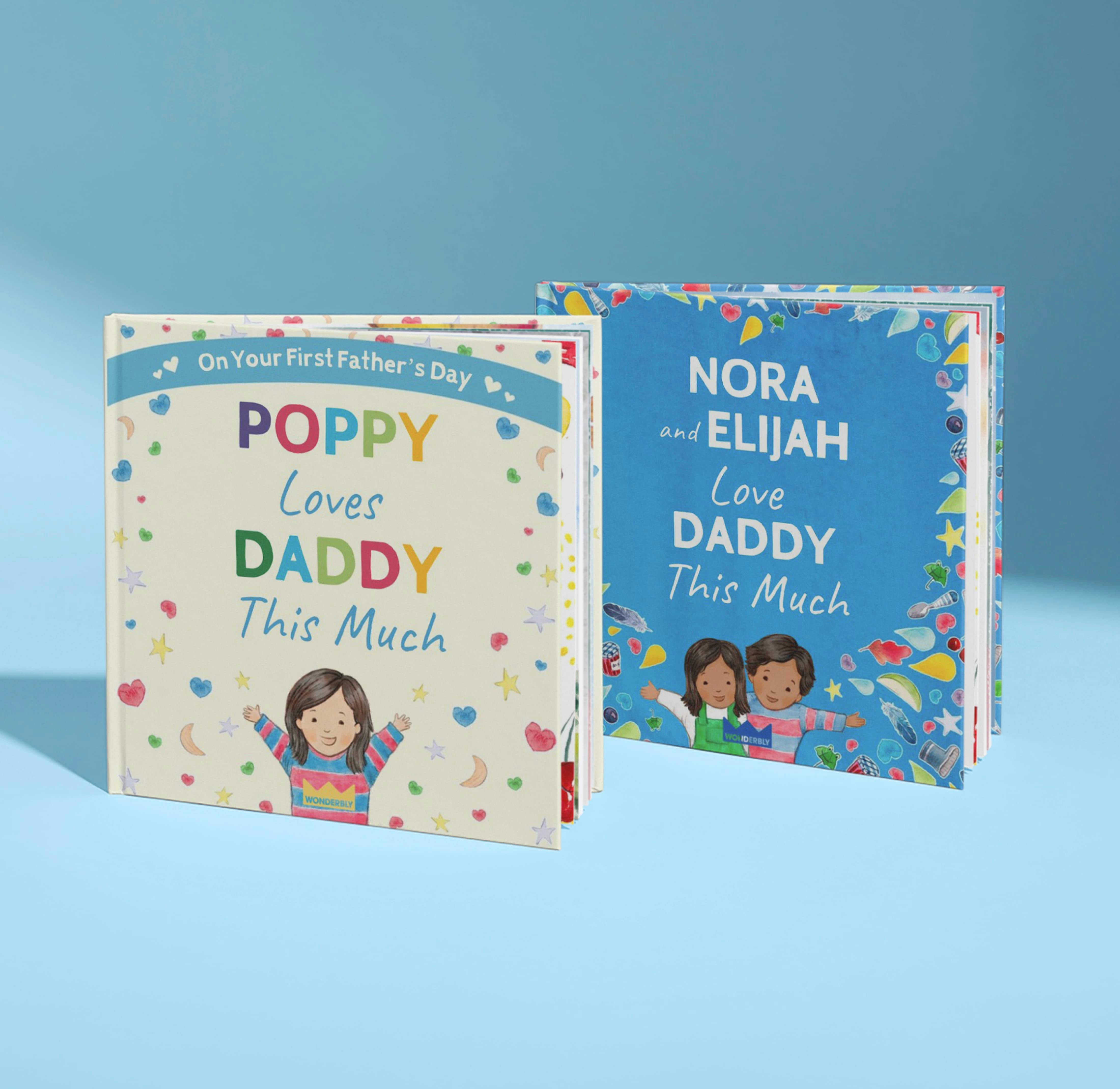 two personalised book covers