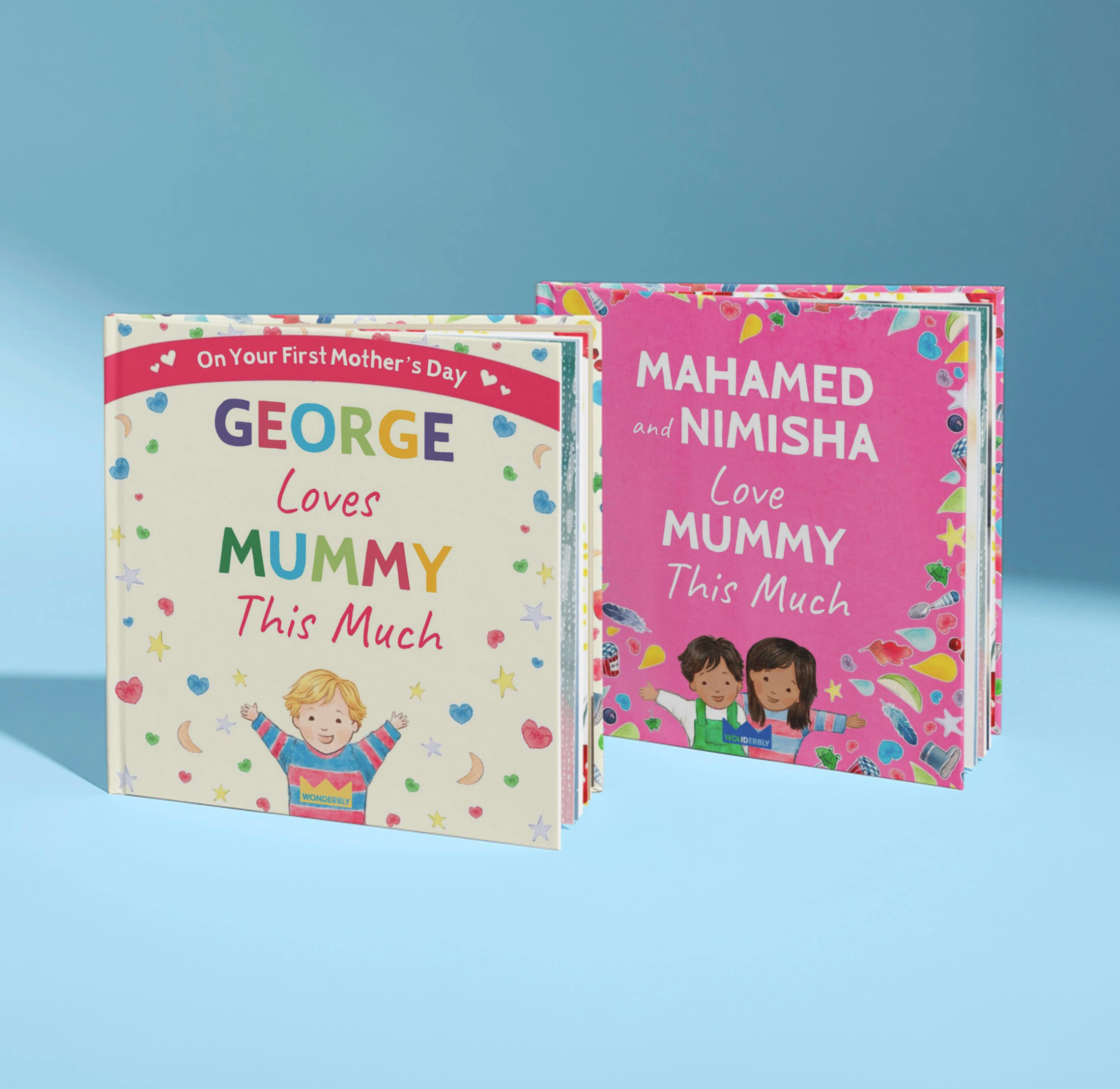 two personalised book covers