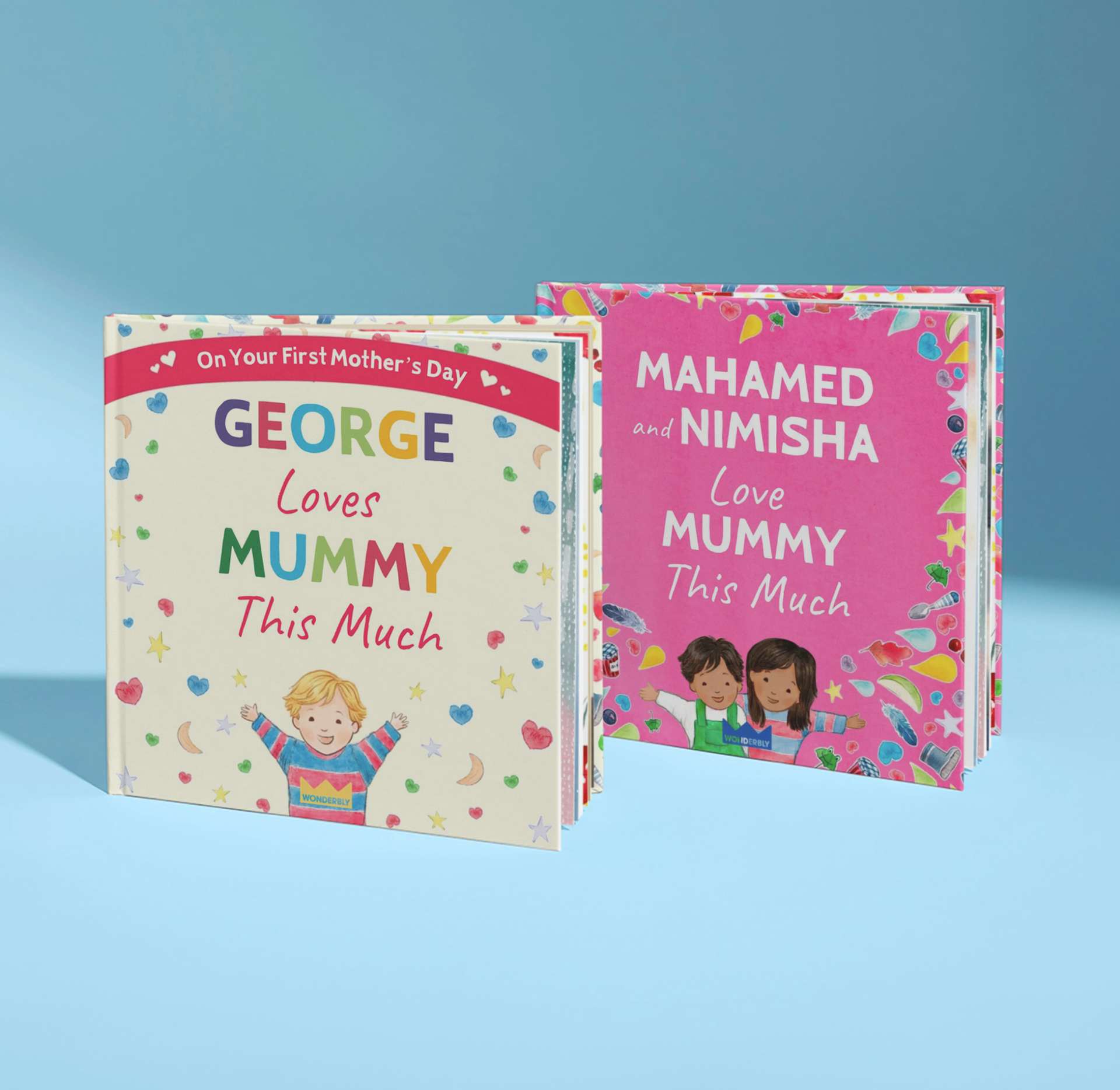 two personalised book covers