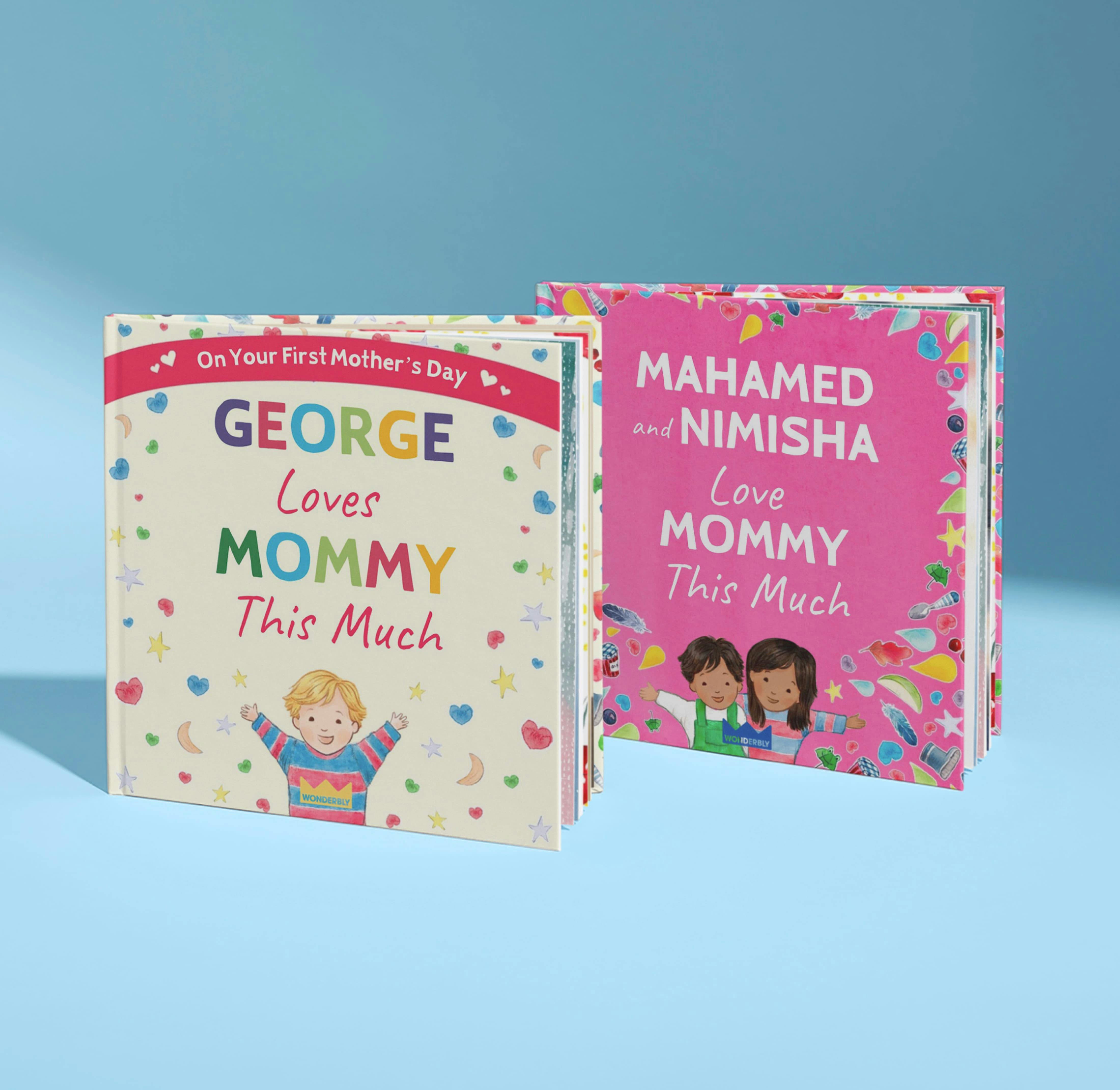 two personalised book covers
