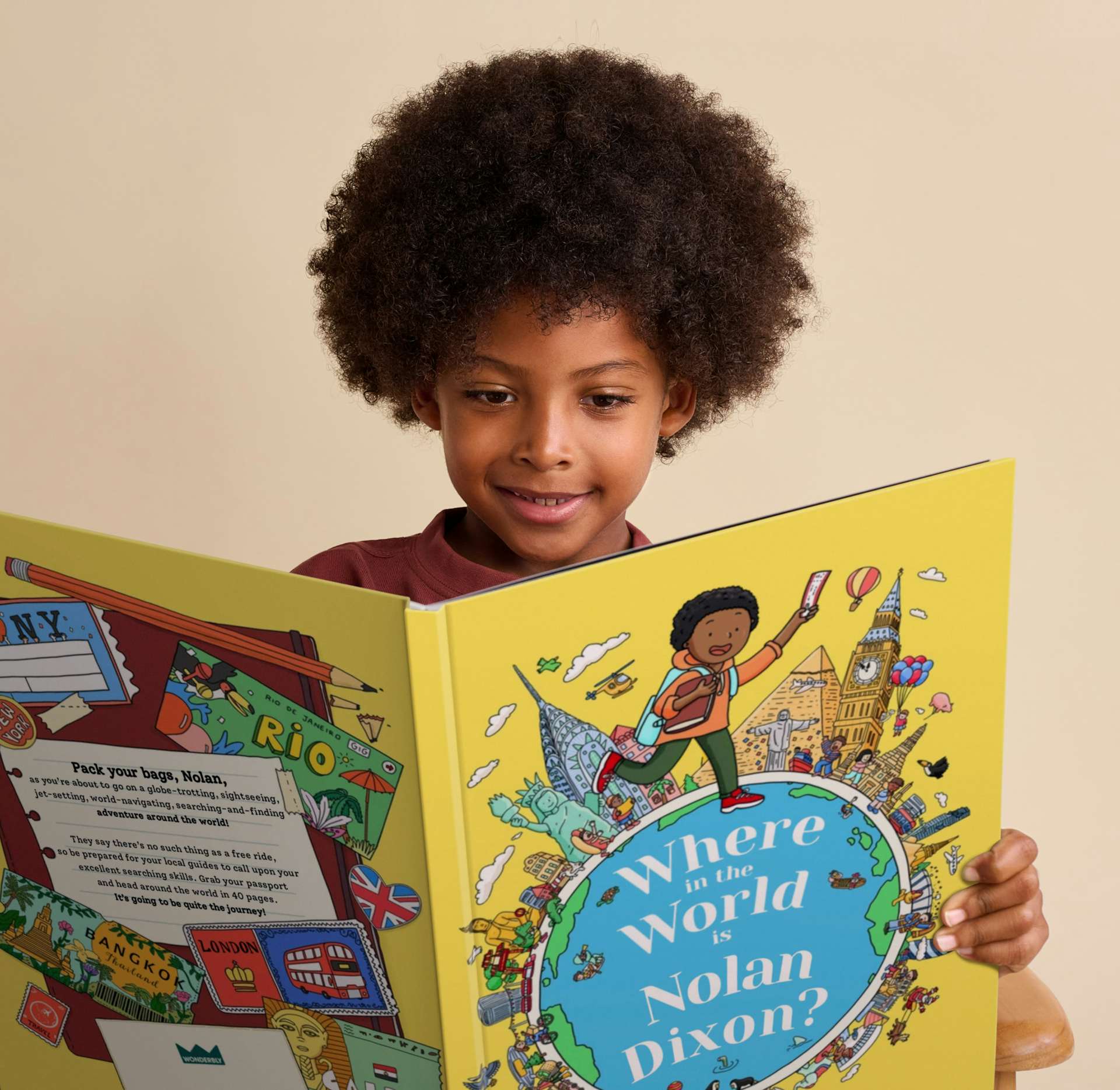 Child holding their personalised book
