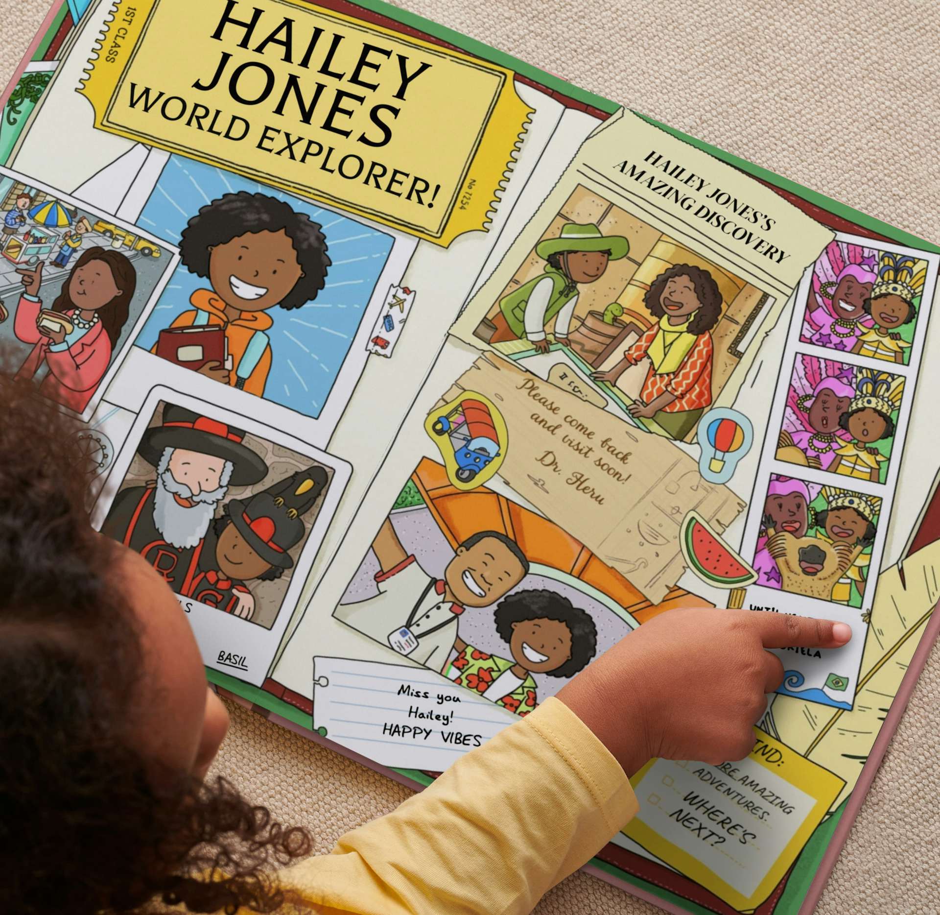 Child holding their personalised book