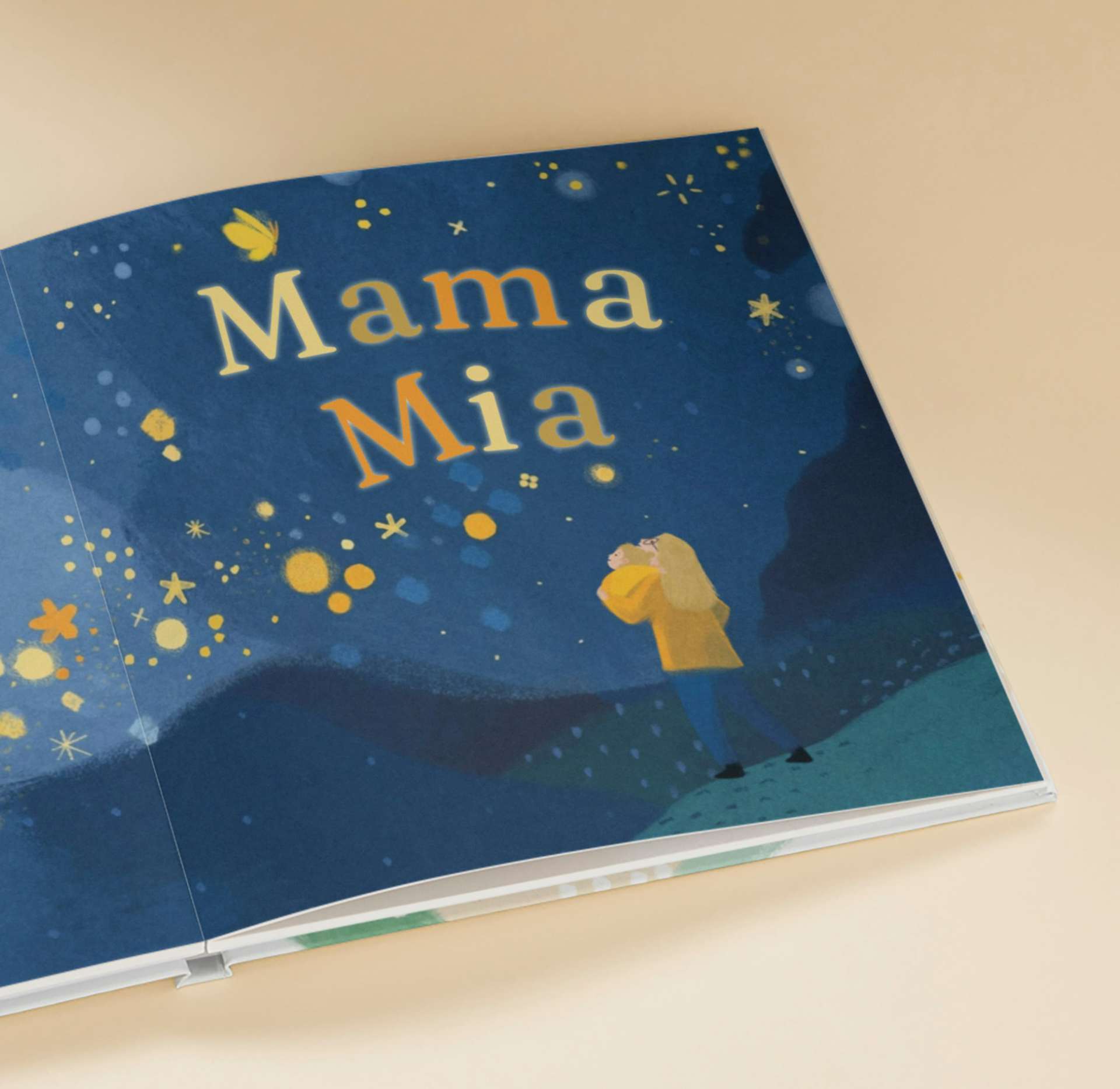 Eine aufgeschlagene Seite des personalisierten Buches