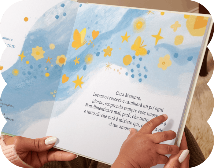 Una pagina interna di un libro personalizzato