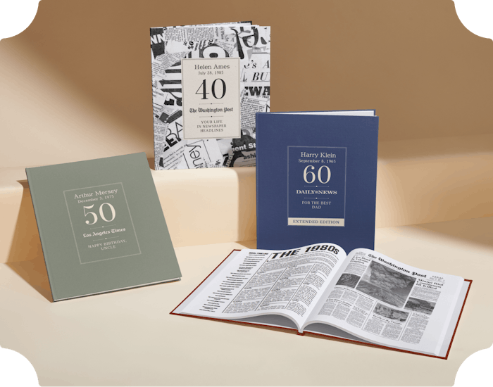 Four personalised book covers