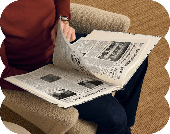 An adult reading their personalised book