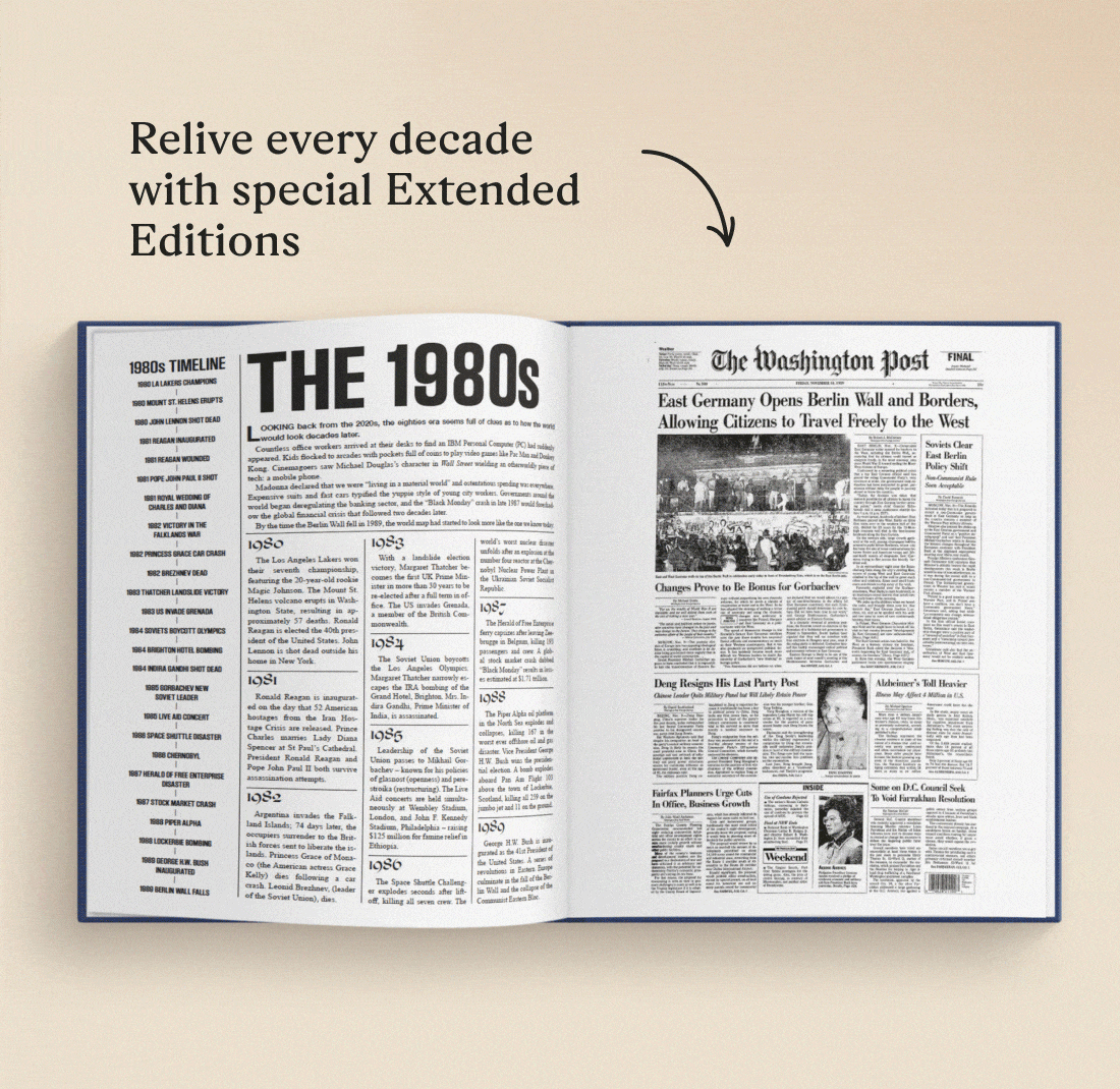 GIF showing the personalised pages of the book