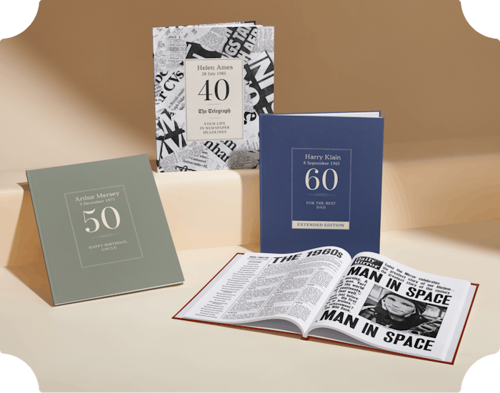 Four personalised book covers