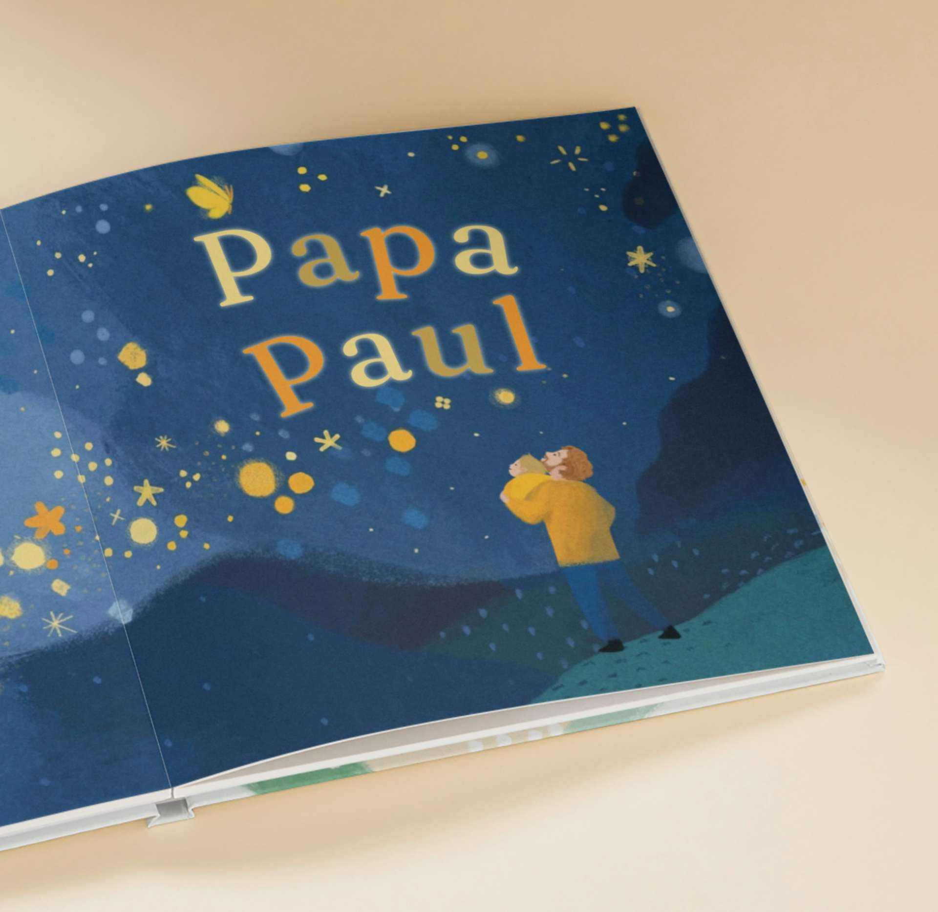 Eine aufgeschlagene Seite des personalisierten Buches