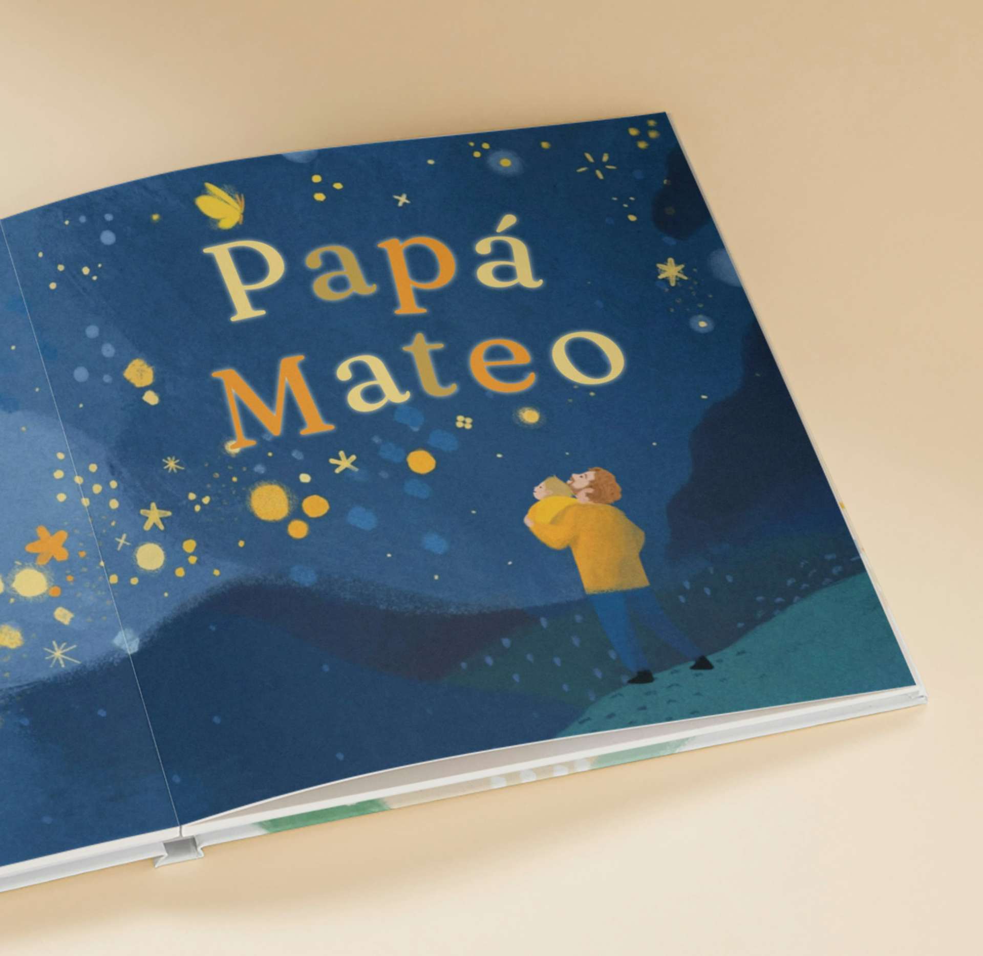 Una página de un libro personalizado