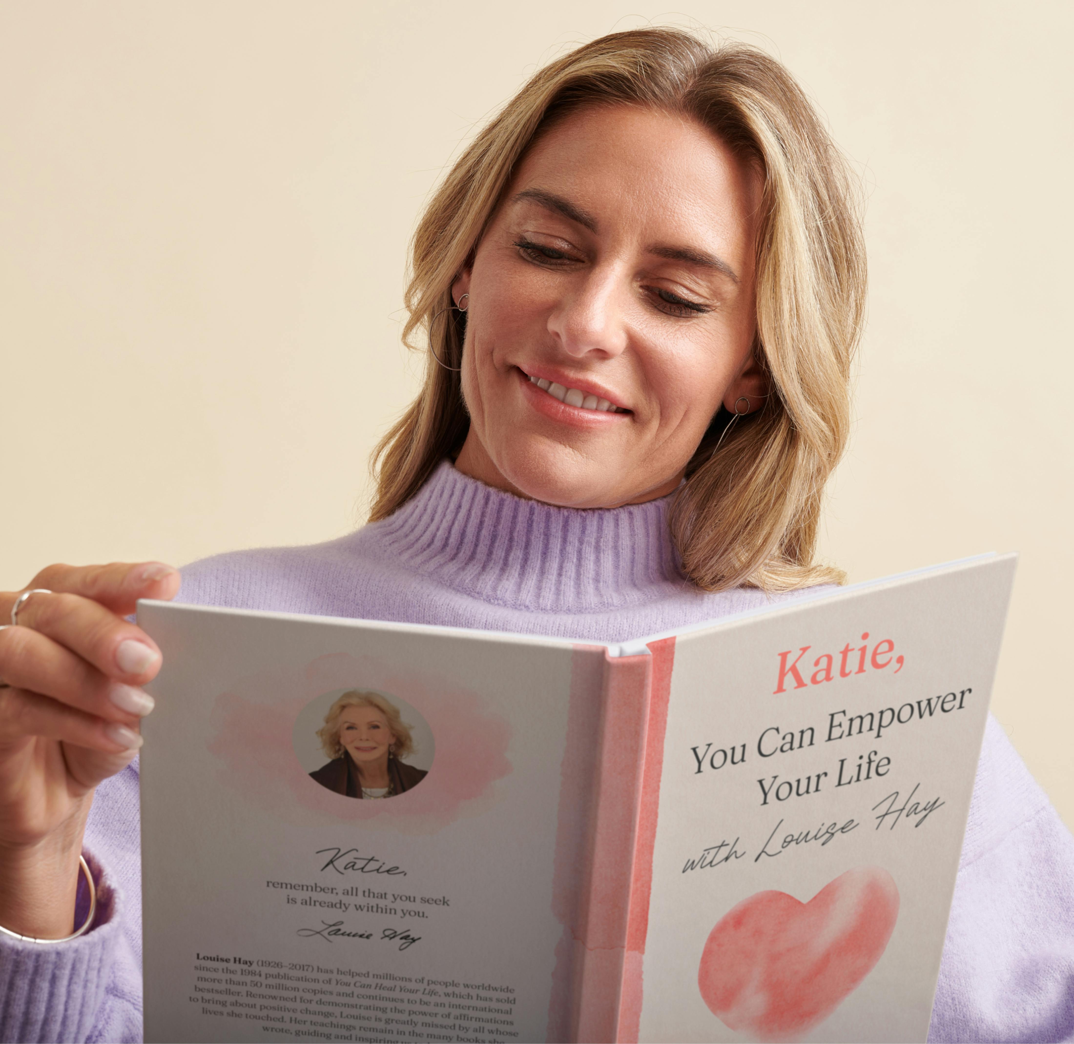 An adult reading their personalised book