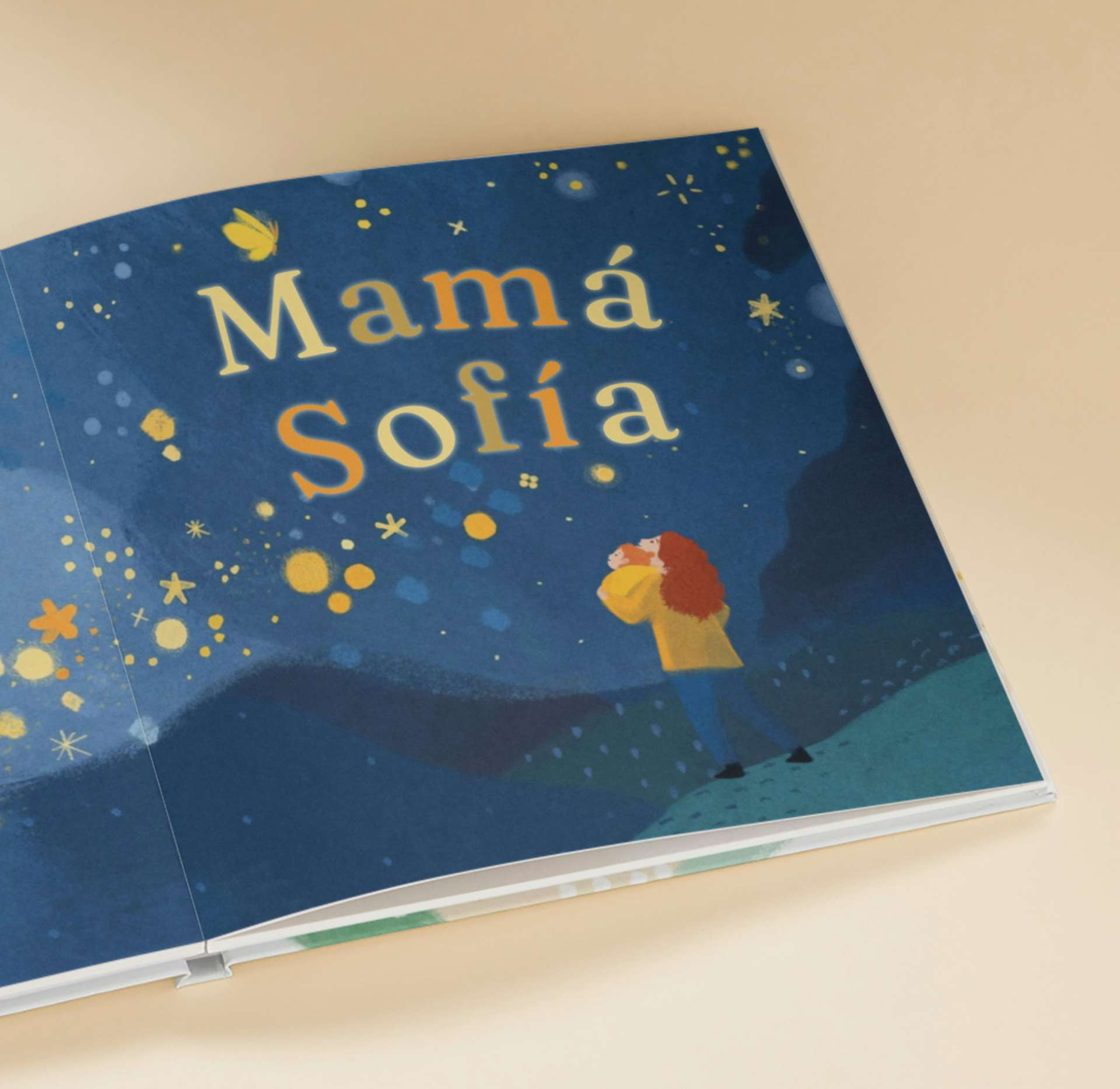 Una página de un libro personalizado