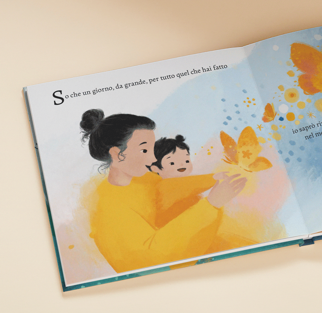 GIF che mostra le pagine personalizzate del libro