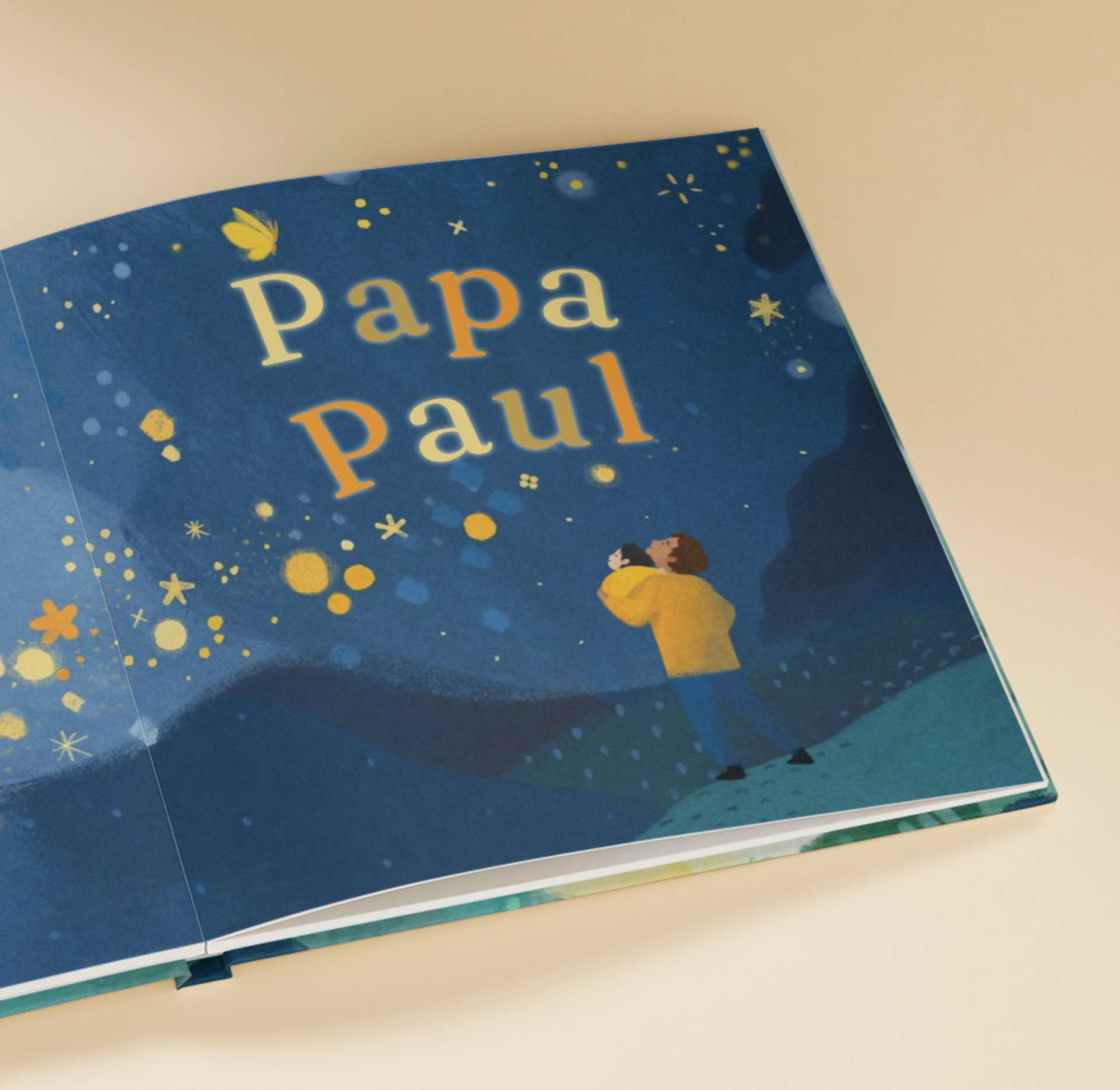 Eine aufgeschlagene Seite des personalisierten Buches