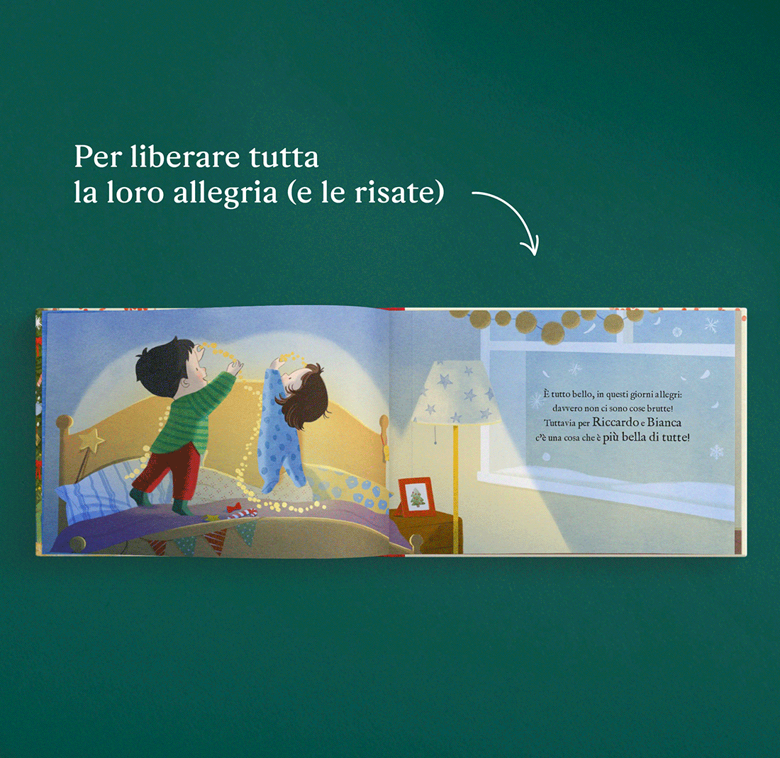 GIF che mostra le pagine personalizzate del libro