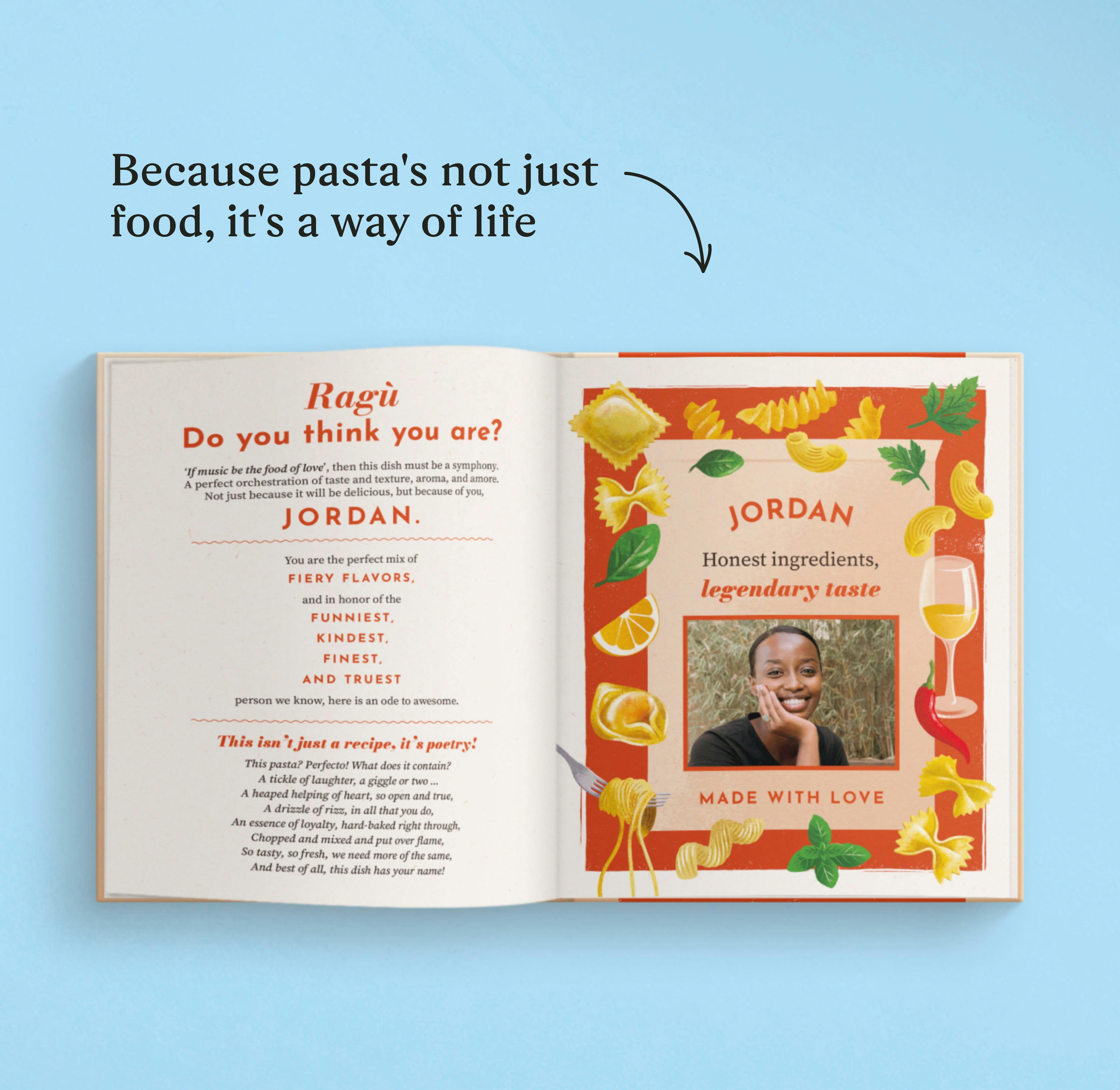 A page inside the personalized book