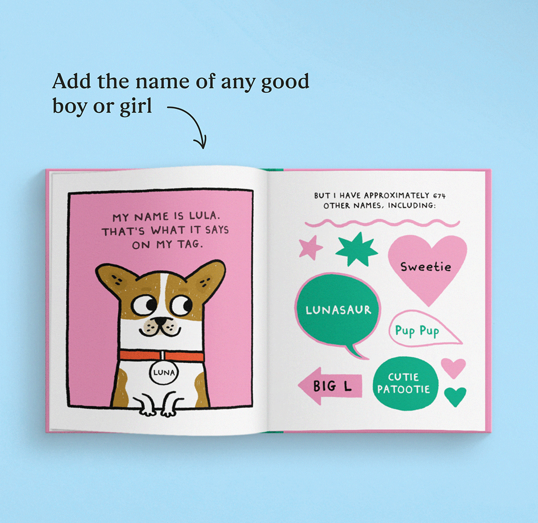 A page inside the personalised book