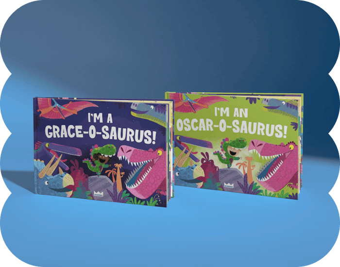 Two personalised book covers