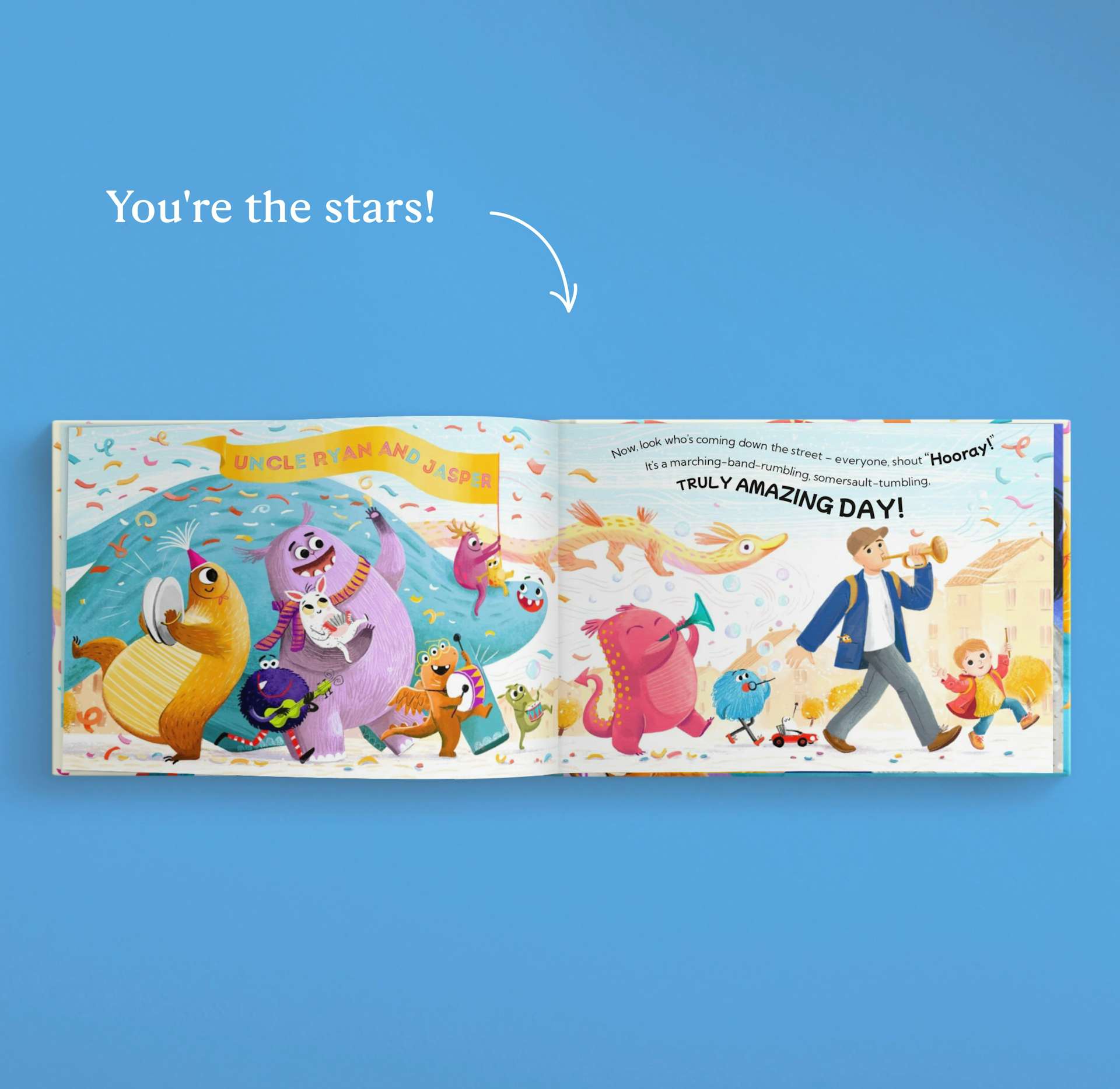 two pages inside the personalised book