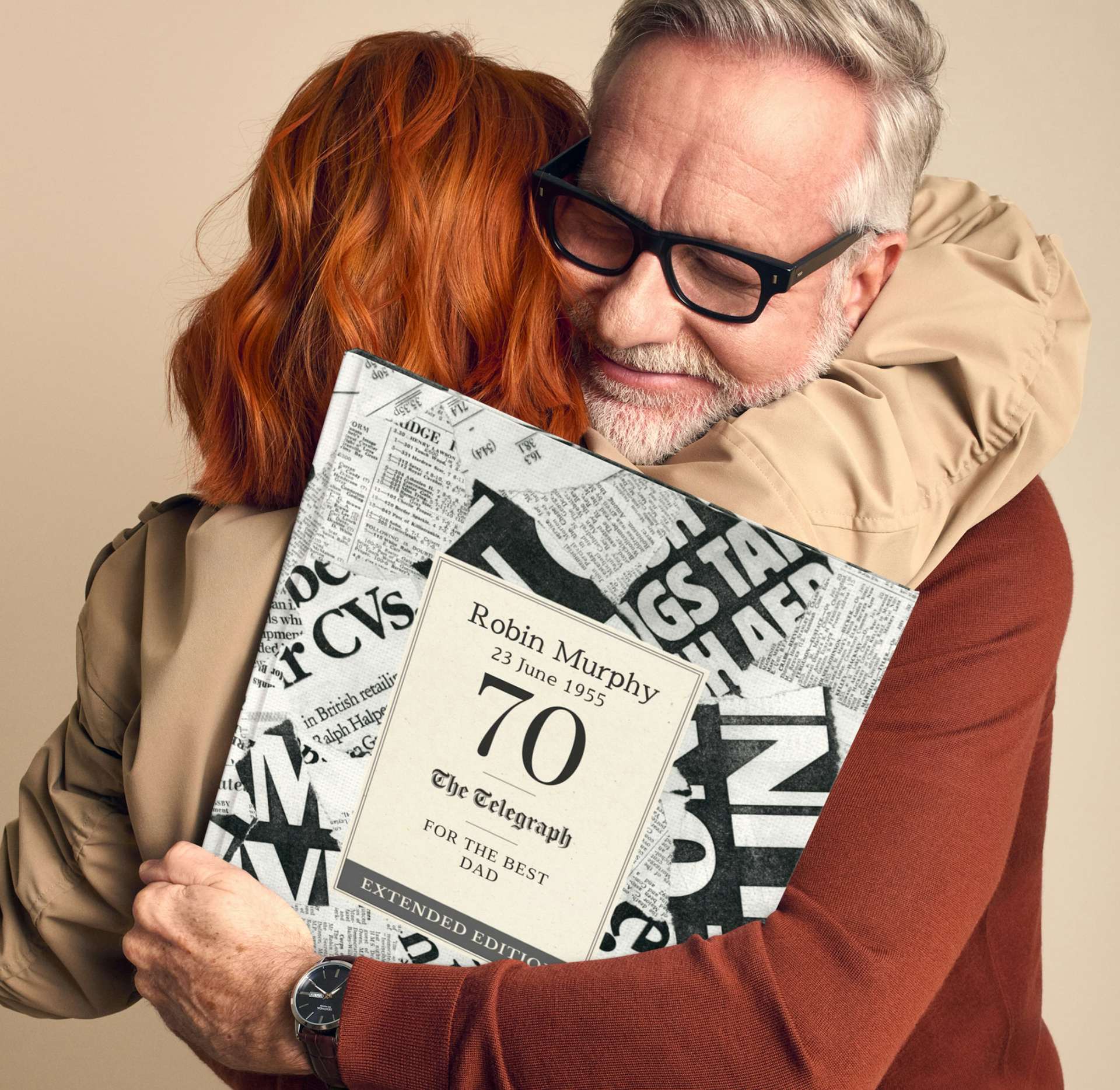 Father hugging child