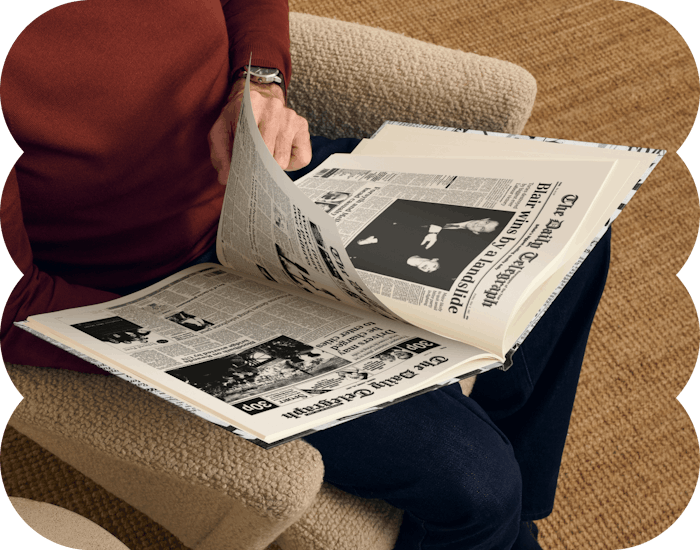An adult reading their personalised book