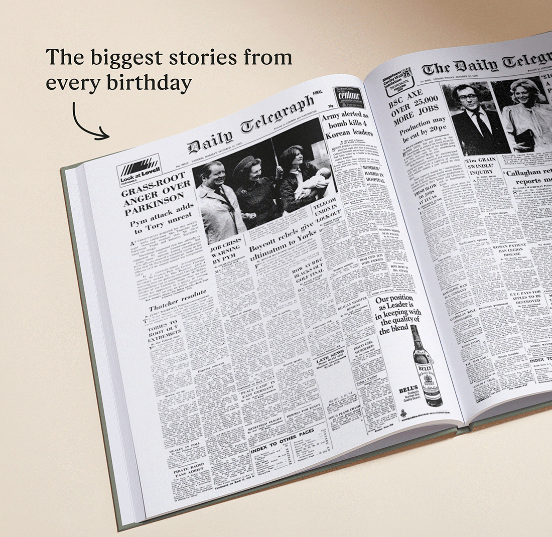 GIF showing the personalised pages of the book