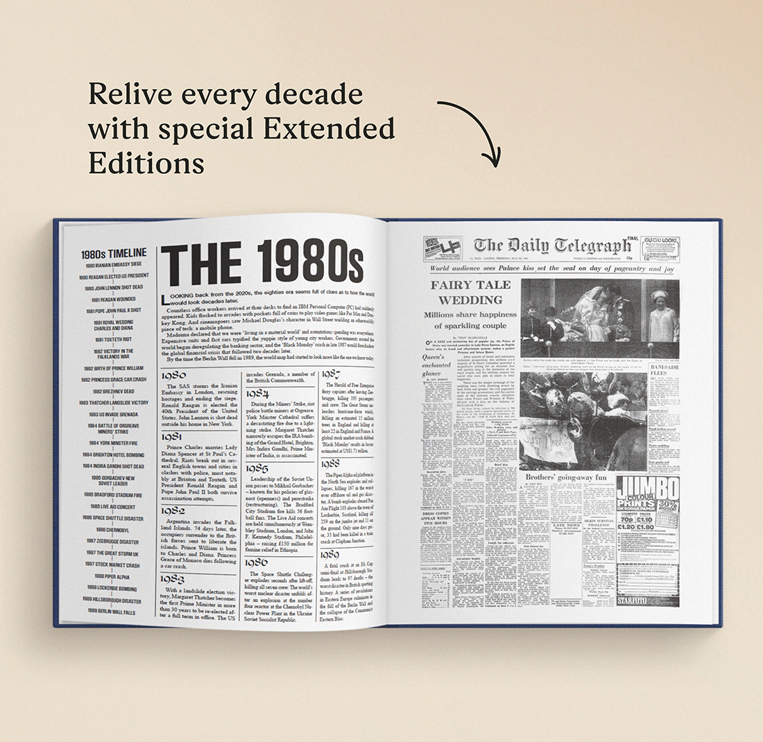 GIF showing the personalised pages of the book