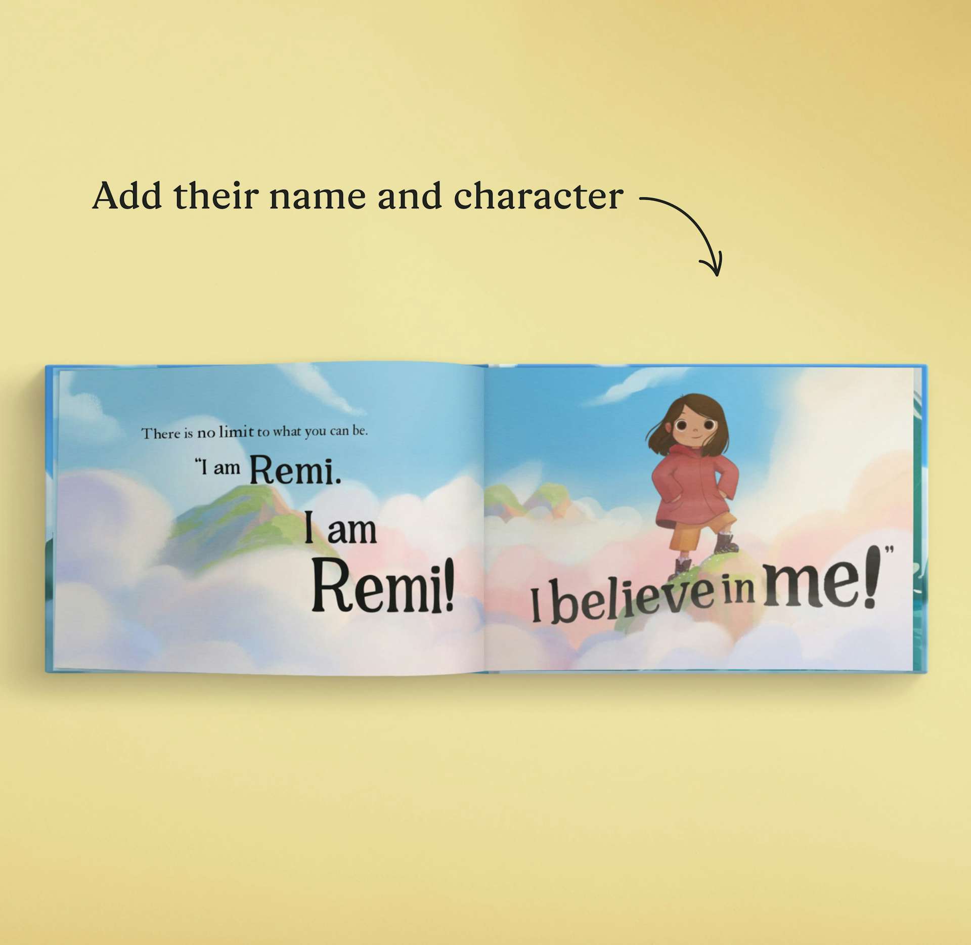 A page inside the personalised book