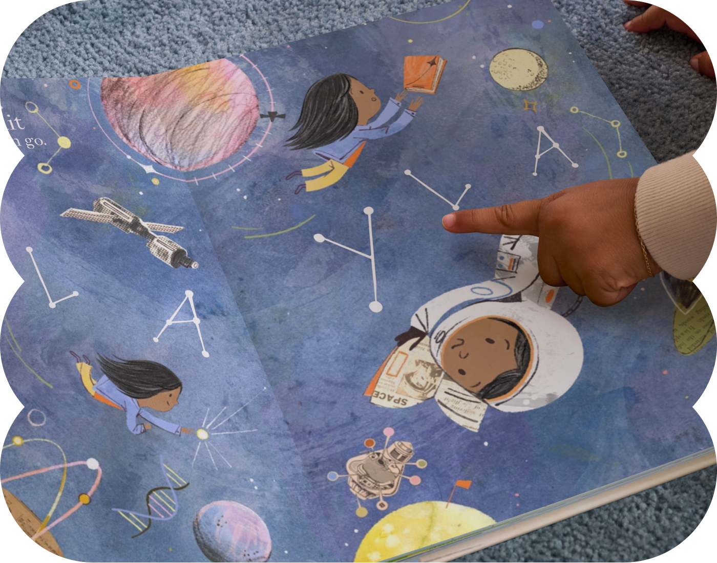 A page inside the personalised book